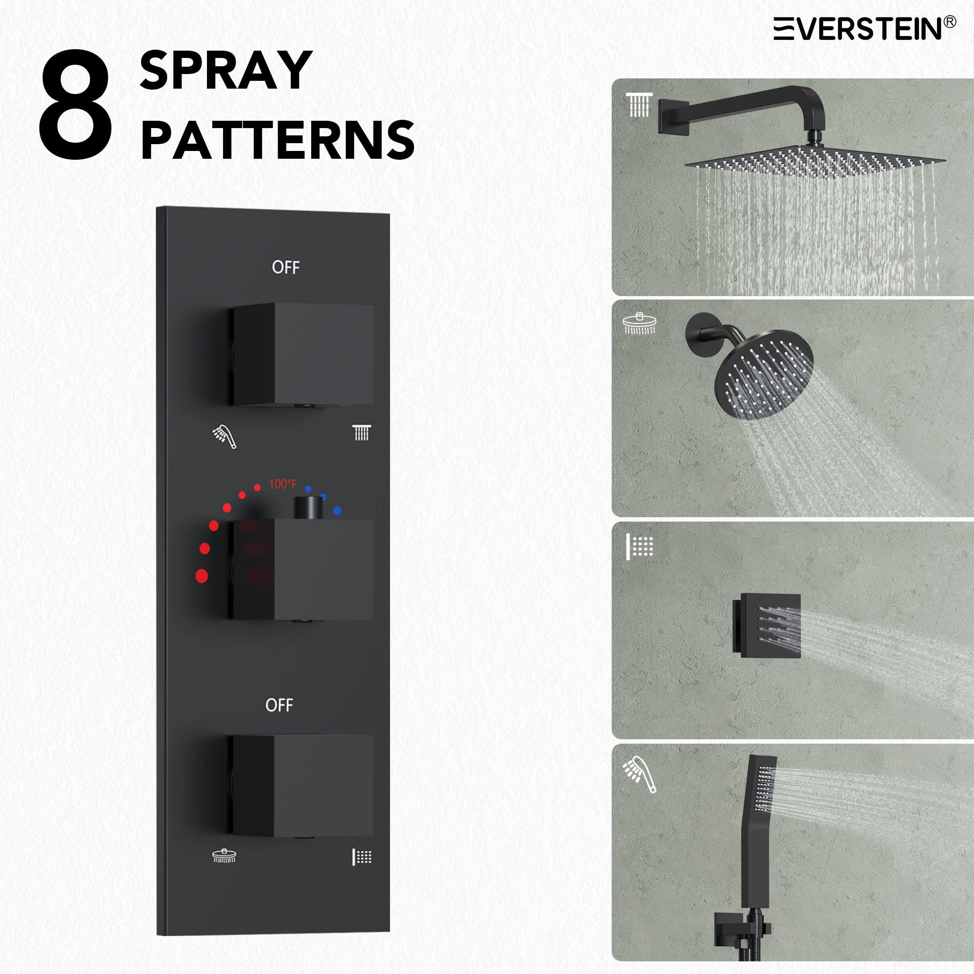 EVERSTEIN SFS-1017-BK12 Tub-Shower-Faucets - View #3