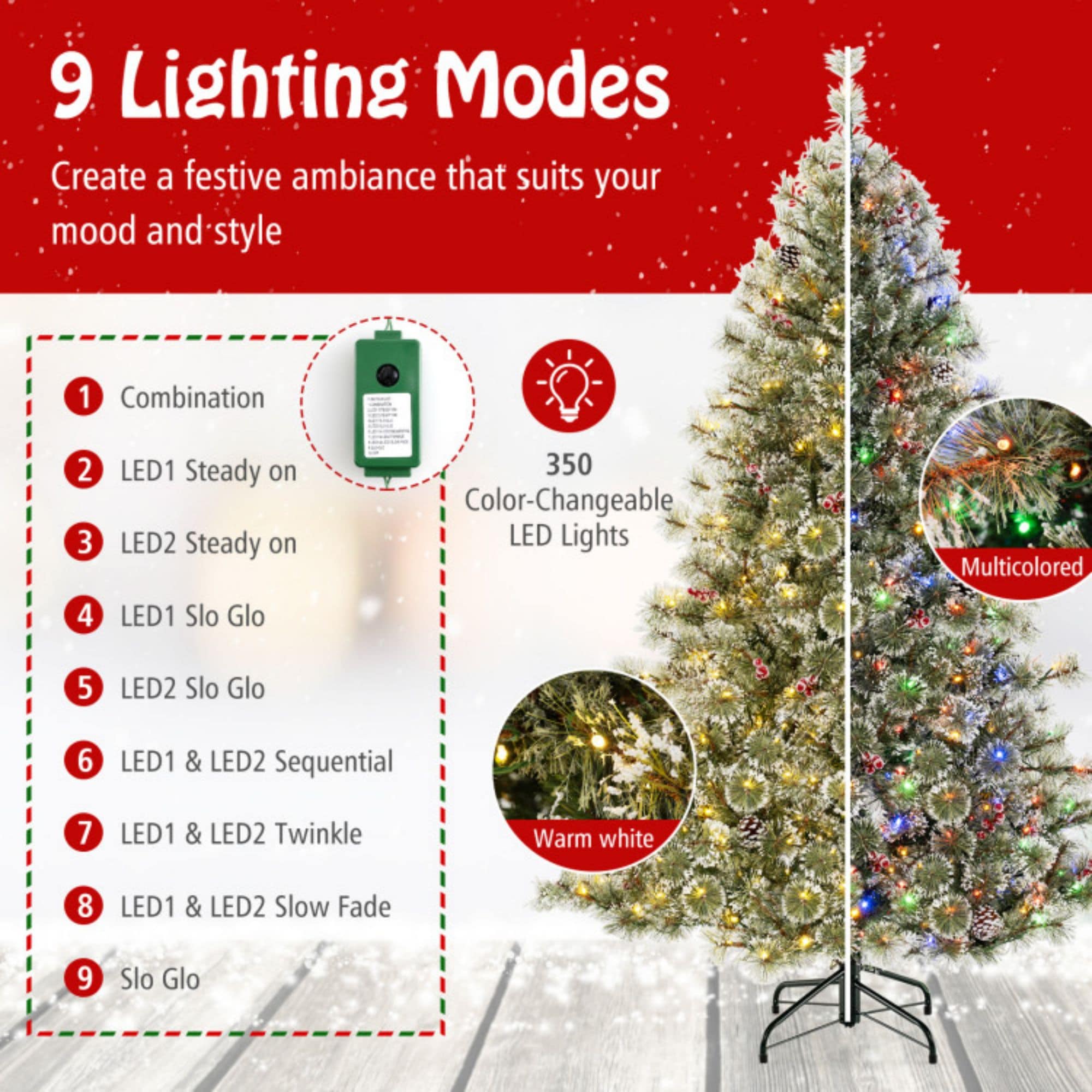 WELLFOR YA799575GN Artificial-Christmas-Trees - View #5