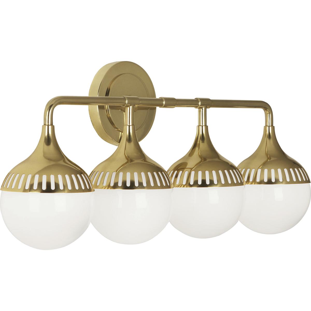 Robert Abbey Lighting Robert Abbey 767 Jonathan Adler Rio 4 Light 2325 inch Modern Brass Wall Sconce Wall Light