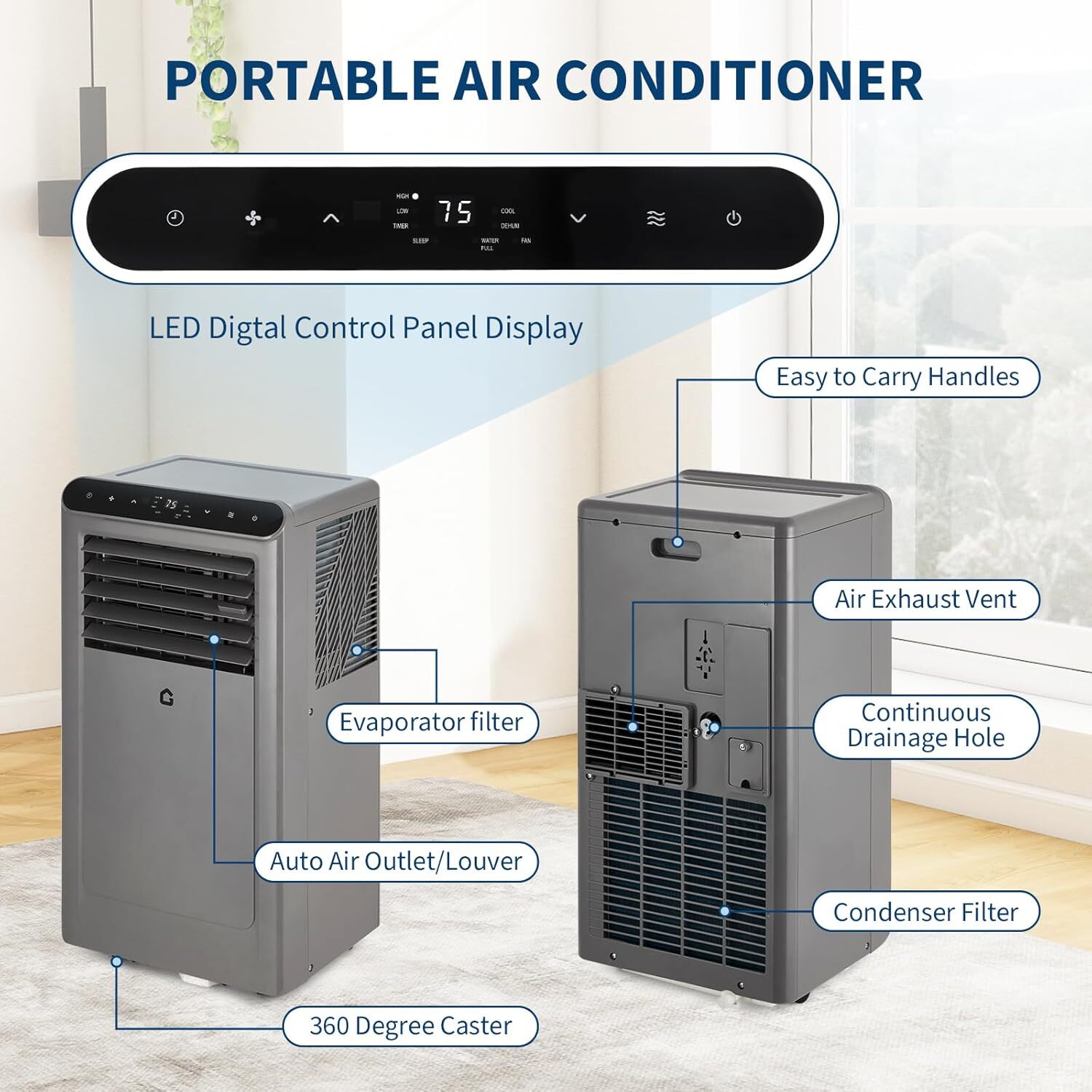 Garvee MICKT-E0E5L90073 Portable-Air-Conditioners - View #3