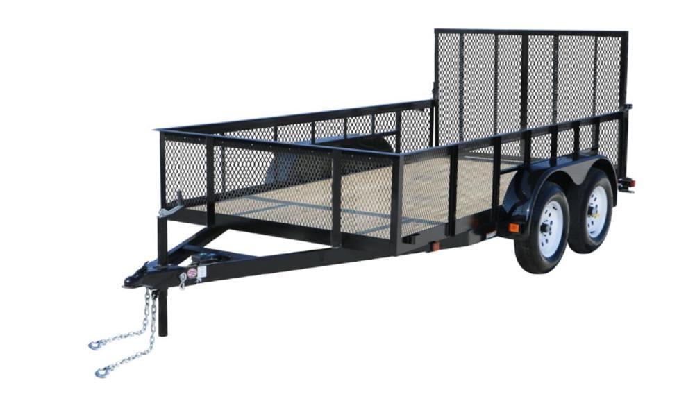 Carry-On Trailer 7-ft x 14-ft Treated Lumber Utility Trailer with Ramp Gate  (5250-lb Capacity) in the Utility Trailers department at