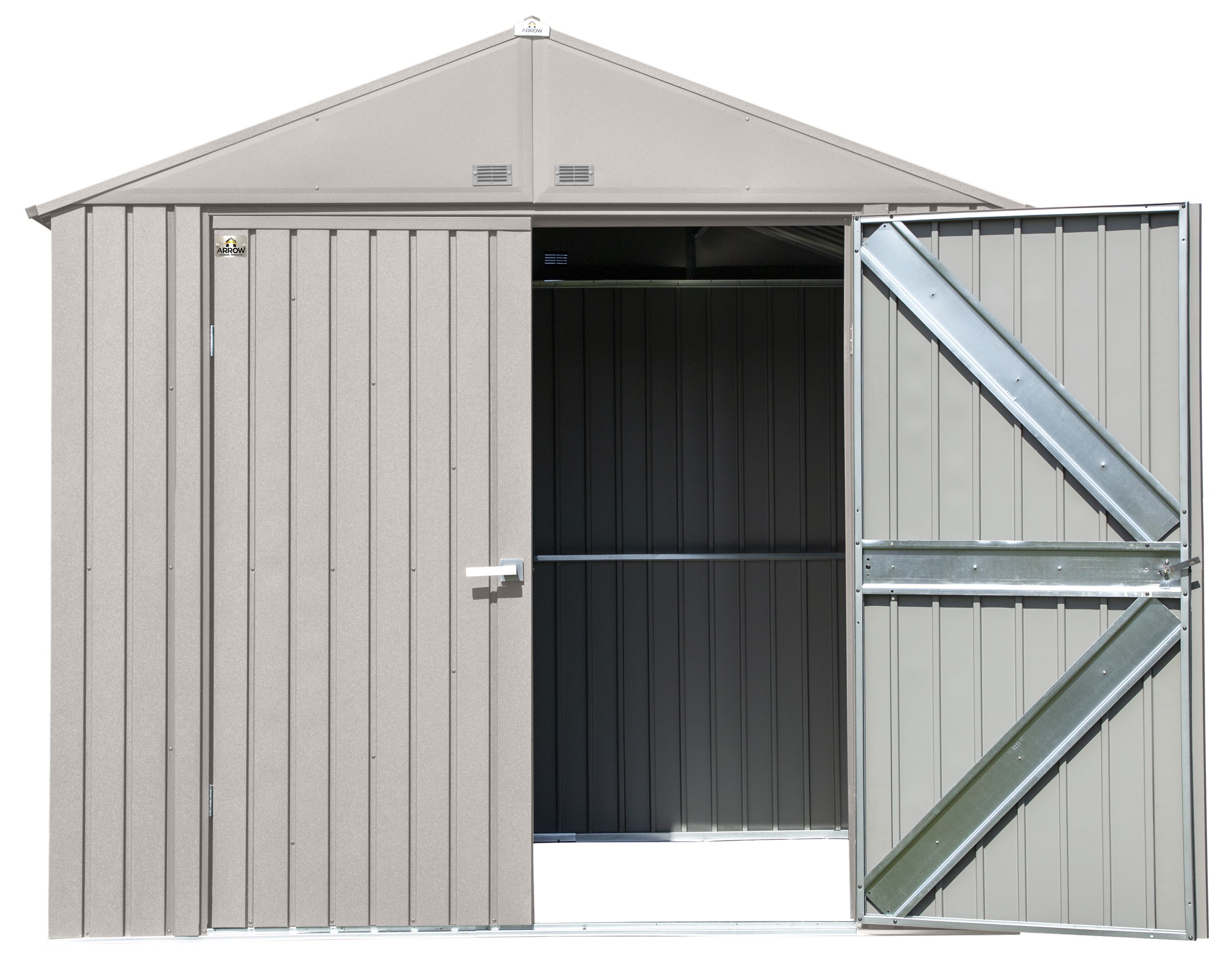 Elite 8x6 Cool Grey Galvanized Steel Storage Shed
