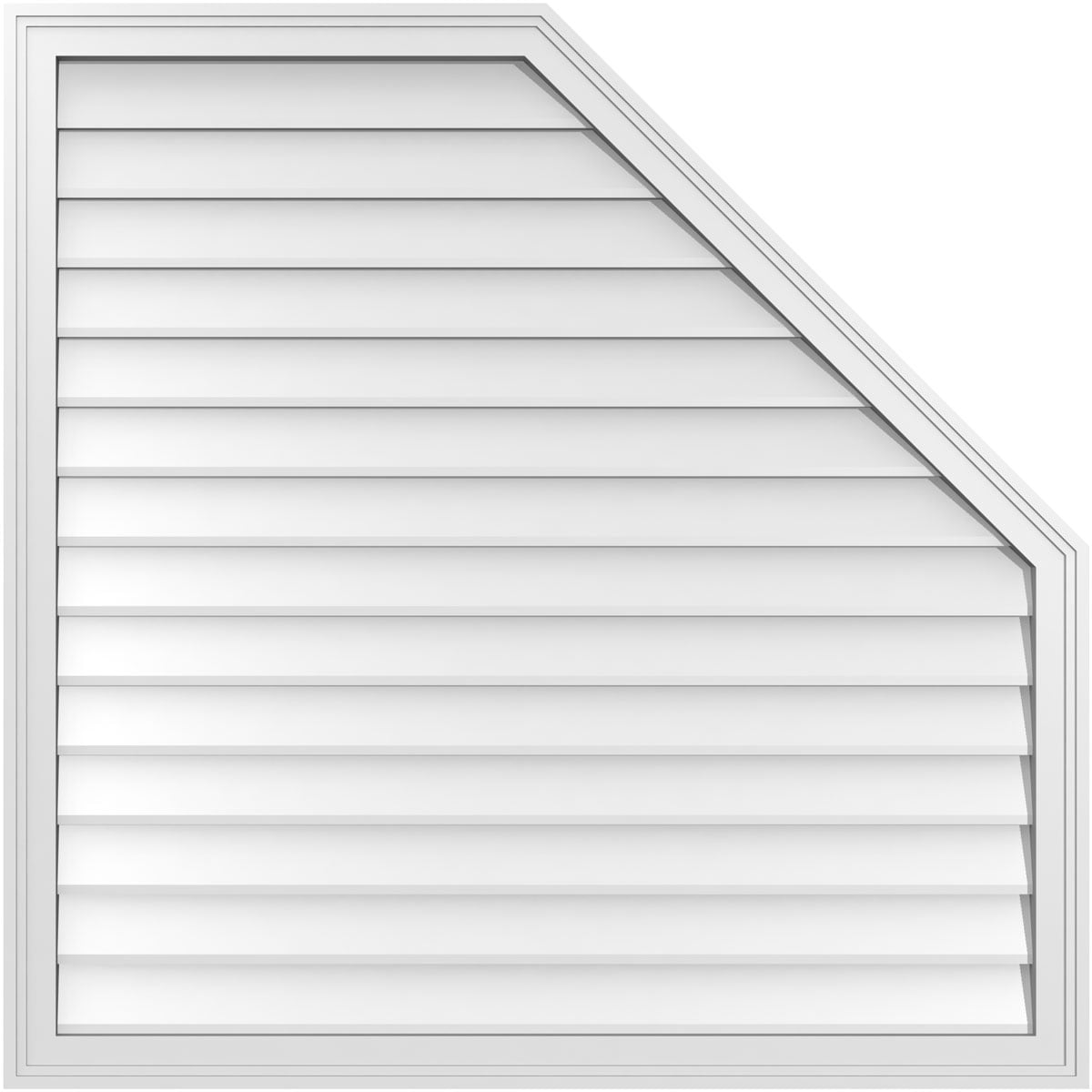 Ekena Millwork GVPOR42X4202SN 42-Inches x 42-Inches Off-white Octagon PVC Gable Louver Vent