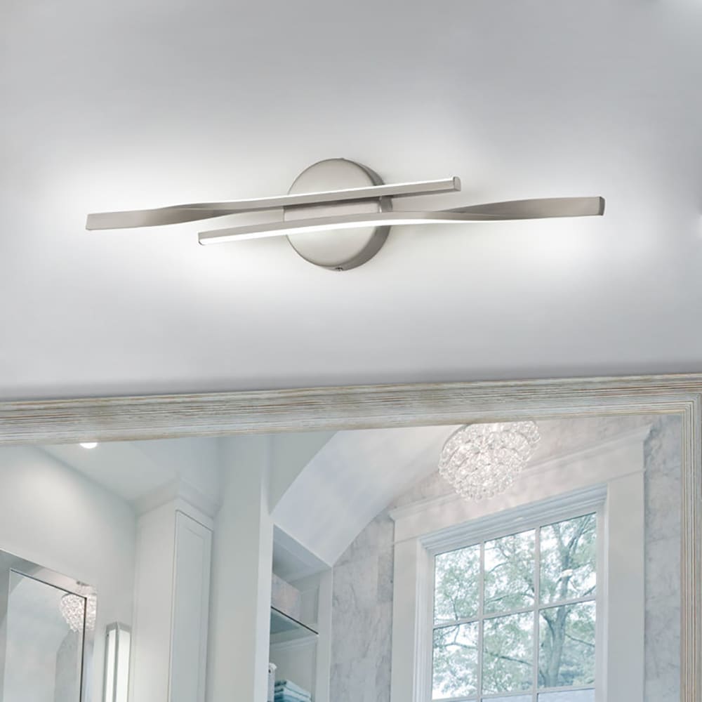 EDISLIVE Y81010000040948 23.6-in 2 -Light Nickel Integrated LED Modern/contemporary Vanity light