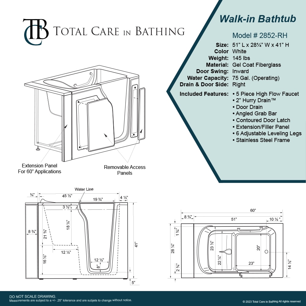 Total Care in Bathing 2852-RH bathtubs - View #7
