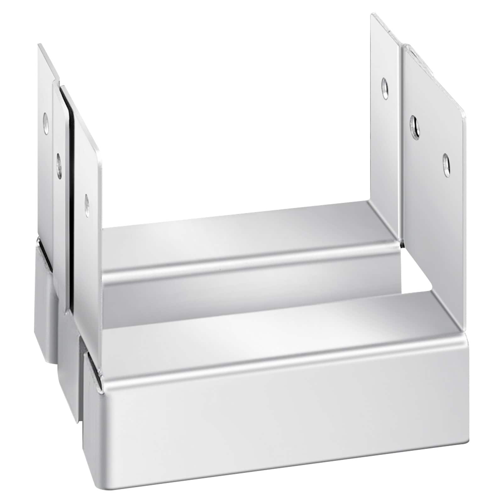 VEVOR 4x4 Post Base 10 Pcs  Inner Size 3.53x3.56inch/89.6x90.5mm Concrete Post Anchor  Heavy-Duty Zinc-Plated Carbon Steel Posts Brackets with 1 Inch Standoff Elevation  for Concrete Pergolas Patios