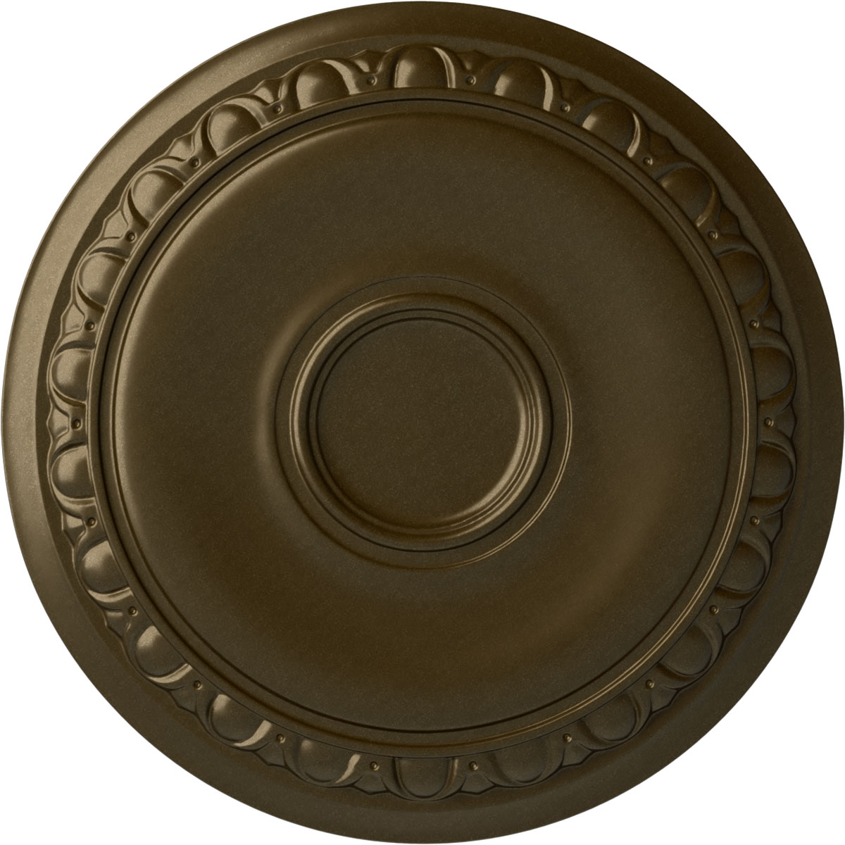 Ekena Millwork CM24CABRS Caputo 24.25-in W x 24.25-in L Painted Brass Polyurethane Whole Ceiling Medallion