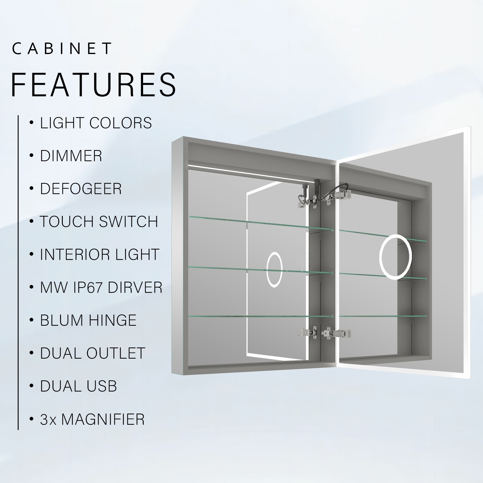 Forclover MEAM-EL2030R Bathroom-Medicine-Cabinets - View #9