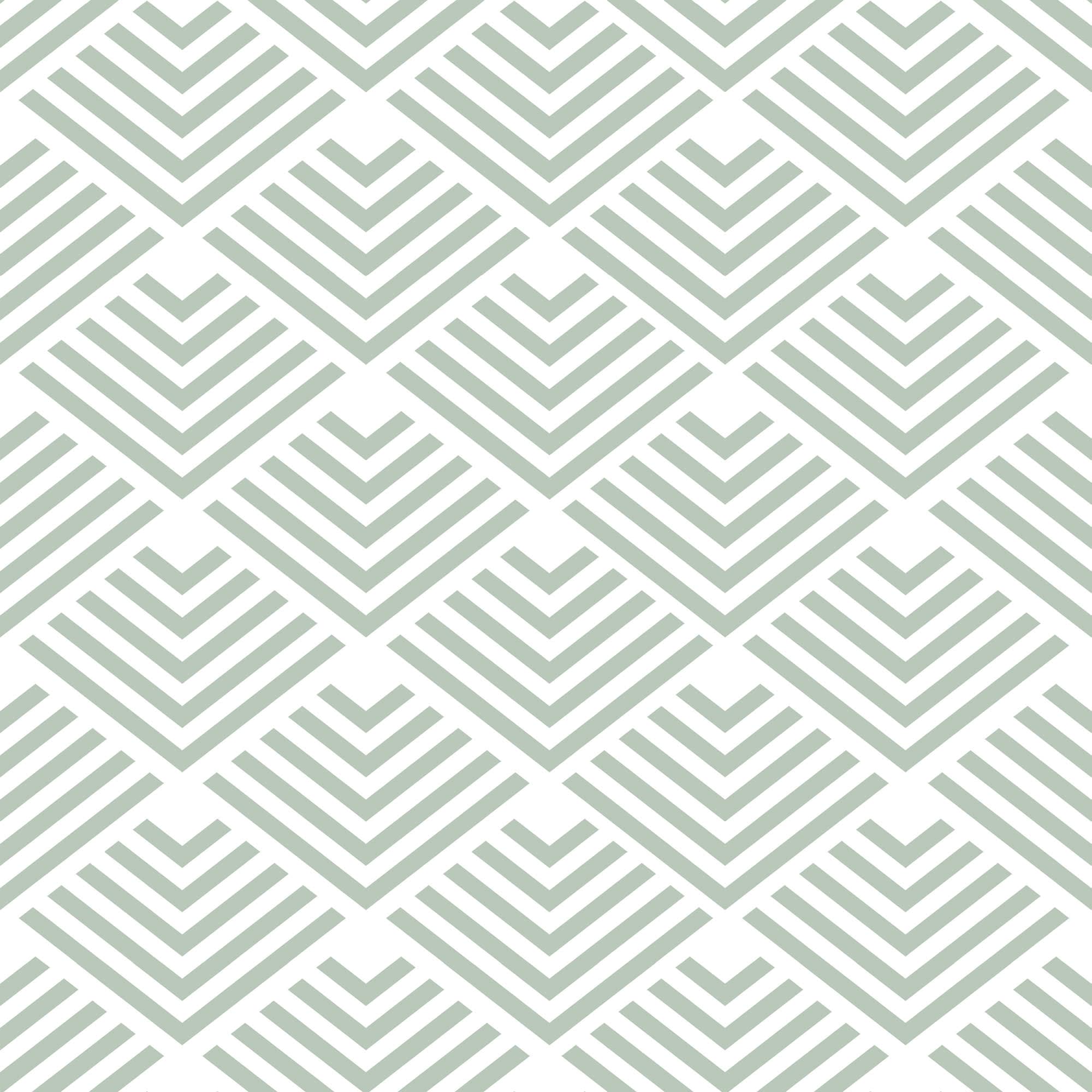 Veer Decor Geometric Chevron Diamond Green Peel and Stick Wallpaper