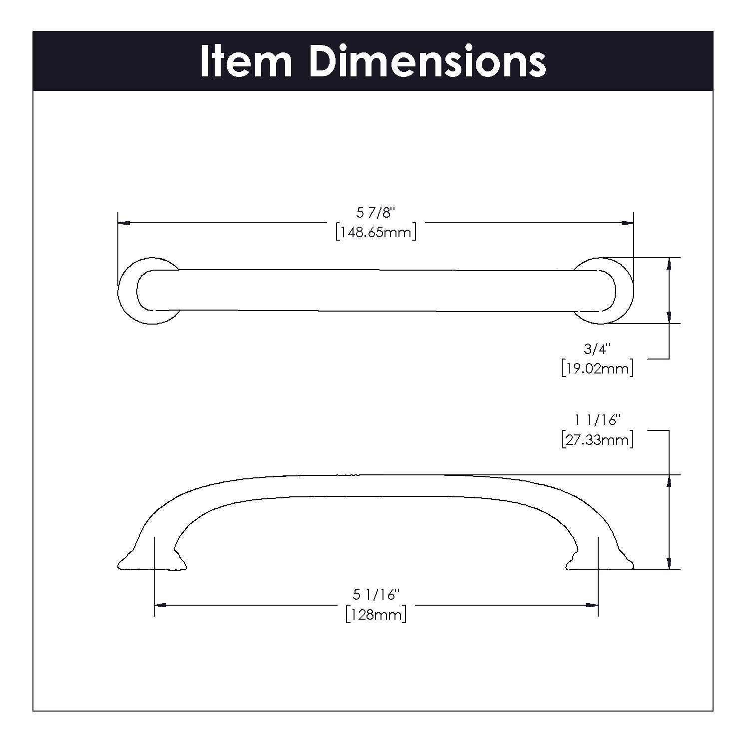 Hickory Hardware P2282-OBH-10B Cabinet-Pulls - View #4