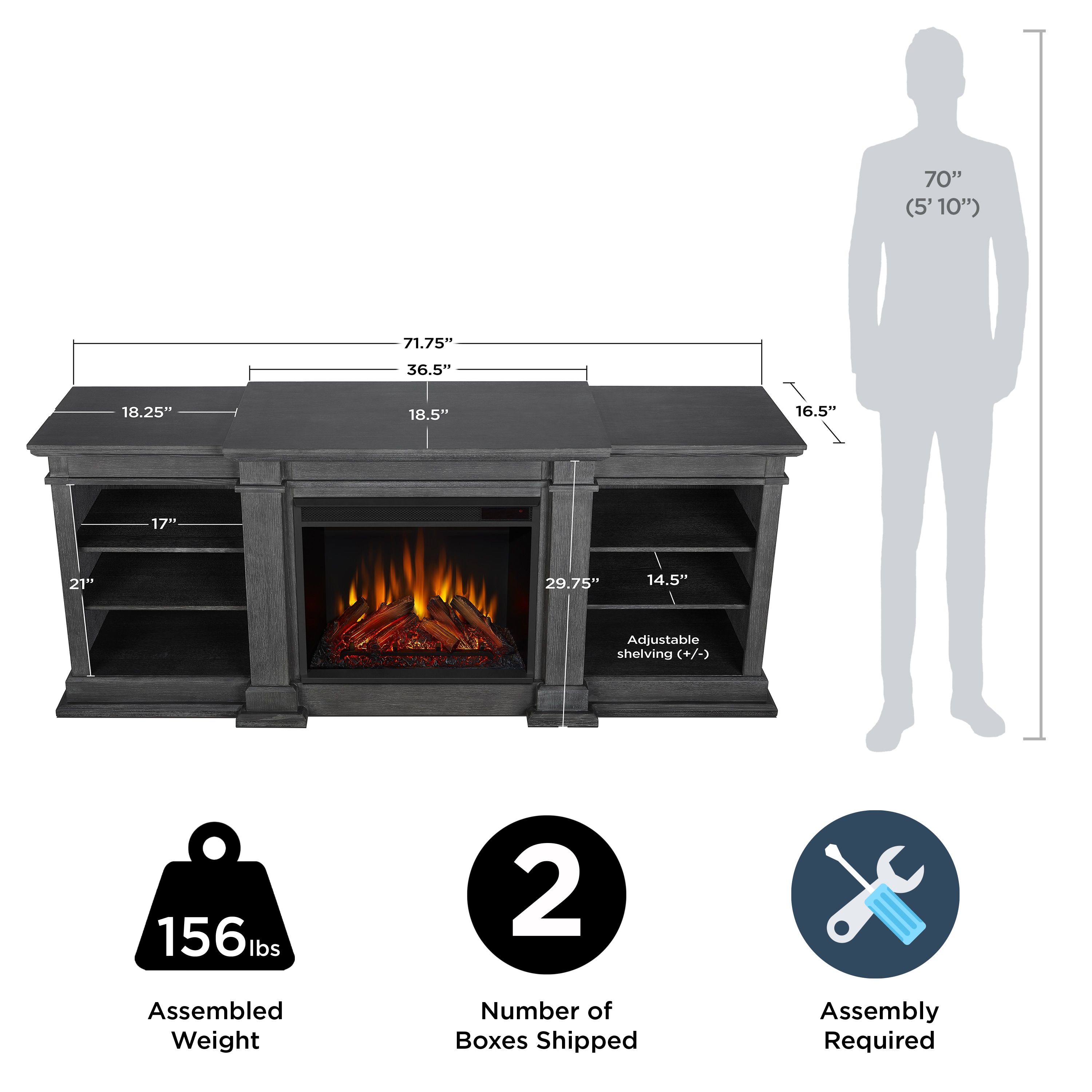 Real Flame G1200E-AGR Electric-Fireplaces - View #4