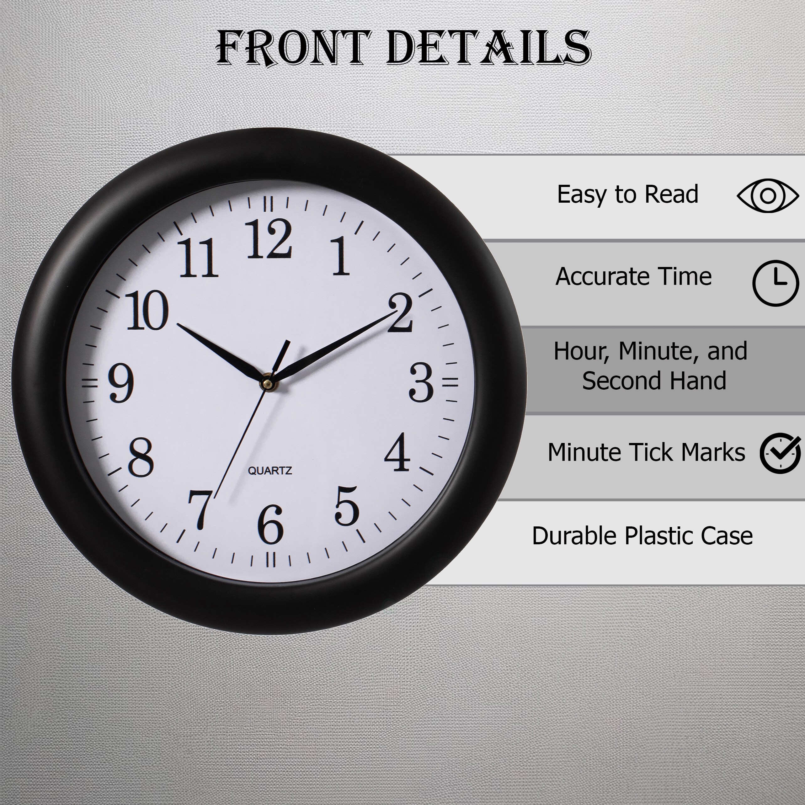 Clockswise QI004510.BK.2 Indoor-Outdoor-Clocks - View #7