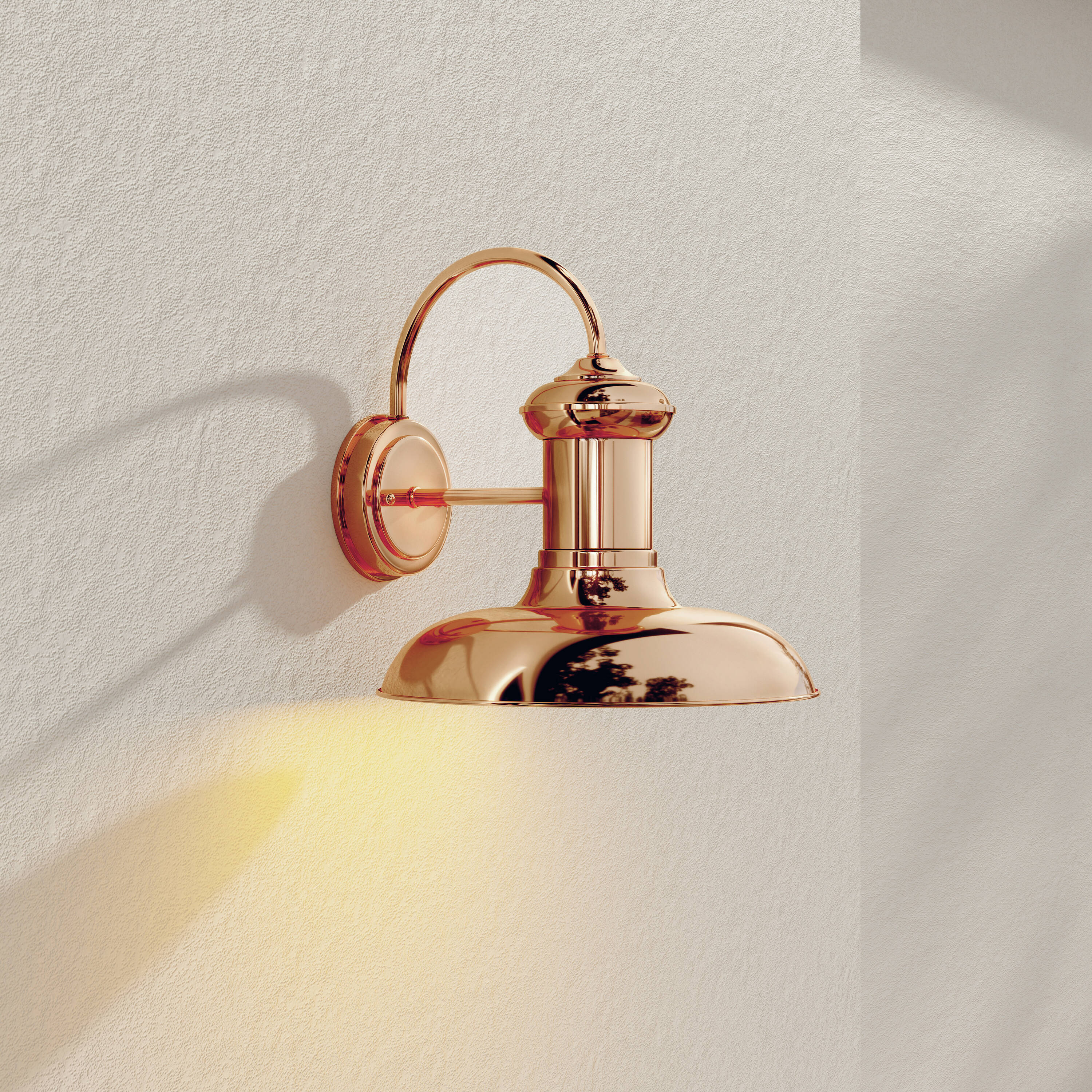 Progress Lighting P5723-14 Brookside 1 -Light 12.37-in H Copper Hardwired Dark Sky Outdoor Wall Light