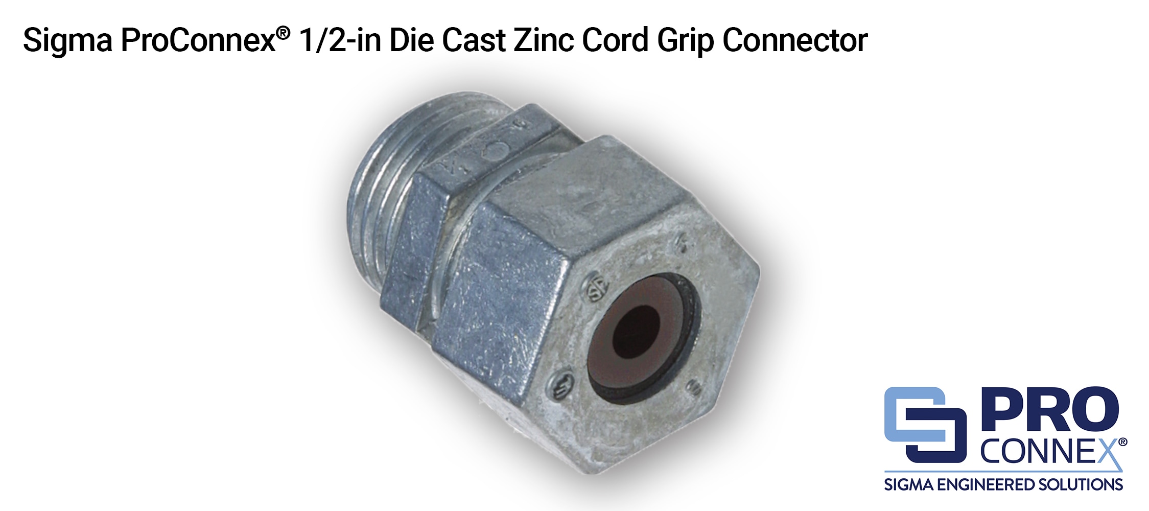 Sigma ProConnex 1/2-in Die Cast Zinc Cord Grip Connector Conduit Fittings  in the Conduit Fittings department at