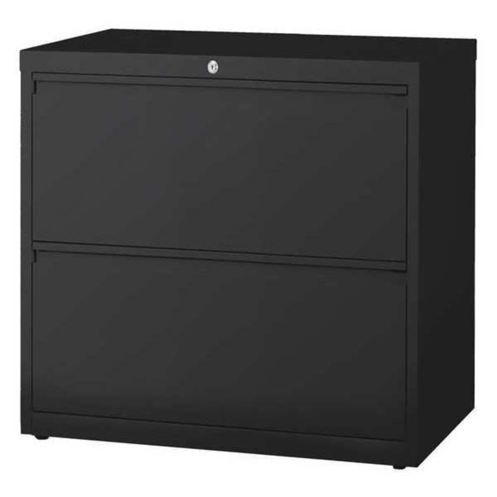 Hirsh  30 W 2 Drawer Lateral File Cabinet Black  Letter Legal A4 14971