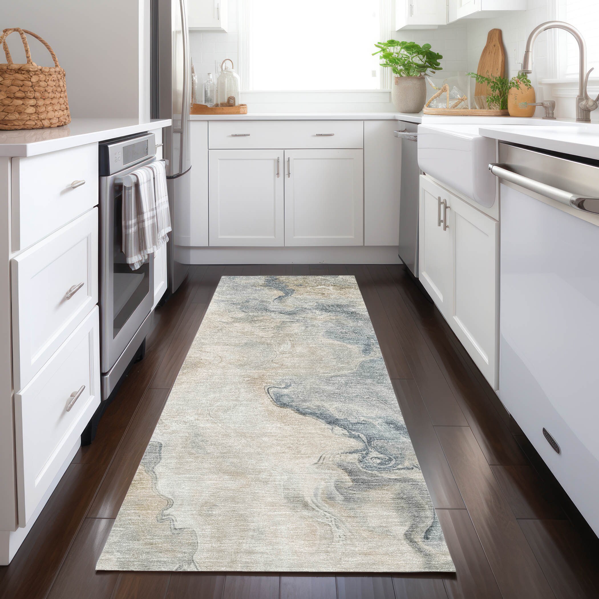 Addison Rugs ACN1680BG2X8 Chantille ACN1680BG 2 x 7 (ft) Loomed Beige Rectangular Indoor/Outdoor Machine washable Pet Friendly Area rug