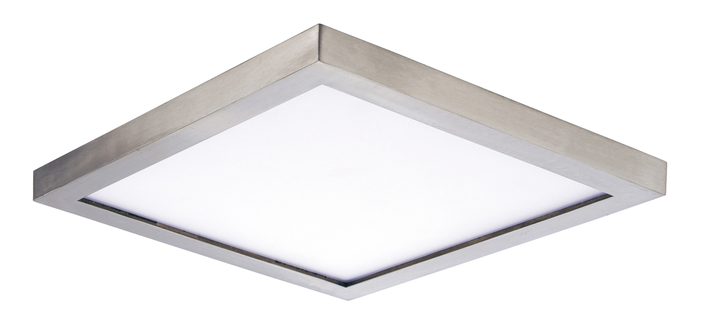 Maxim Lighting 57722WTSN Wafer 1 -Light 6.2500-in Satin Nickel Integrated LED Flush Mount Light ENERGY STAR Certified