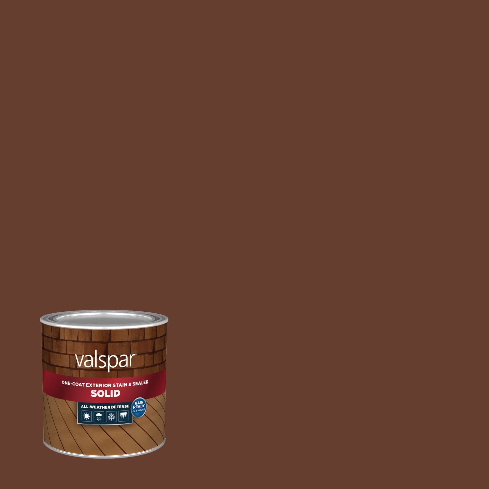 Valspar NAPA WINE-1614367 Napa Wine Solid Exterior Wood Stain and Sealer in One ( Half-pint )