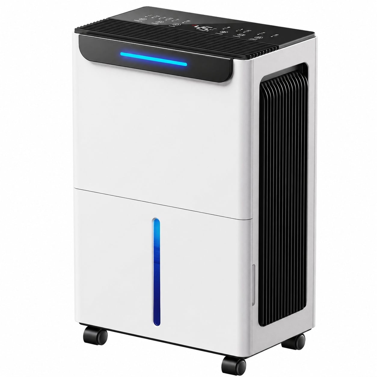 Phyfalip  1600 sq ft Dehumidifier 21 Pint for Basement Home RV Bedroom Bathroom with Drain Hose Humidity Control 3 Modes 24 Hour Timer White