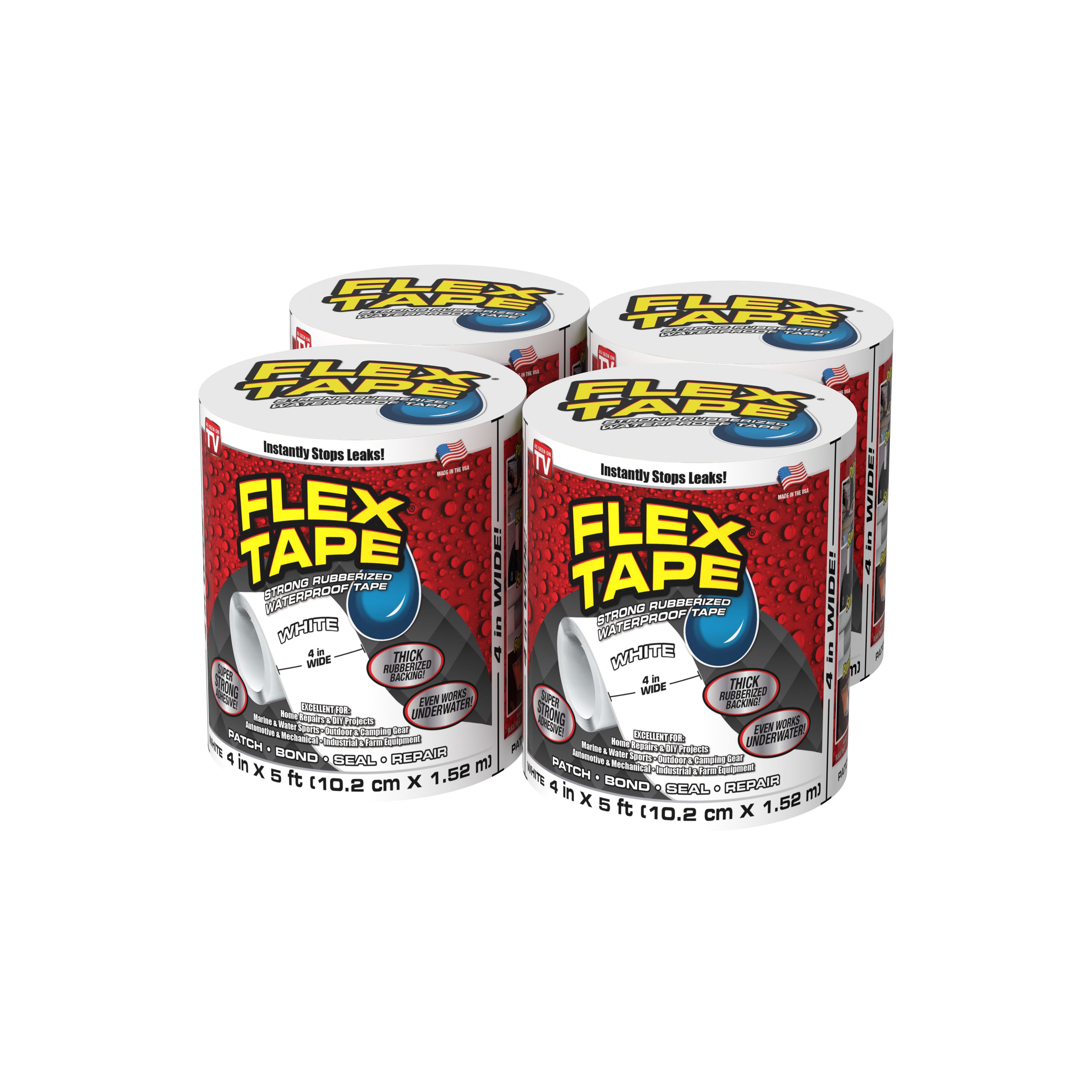 Flex Tape Max Clear Waterproof Rubberized Duct Tape 4-in x 25-ft in the Duct  Tape department at
