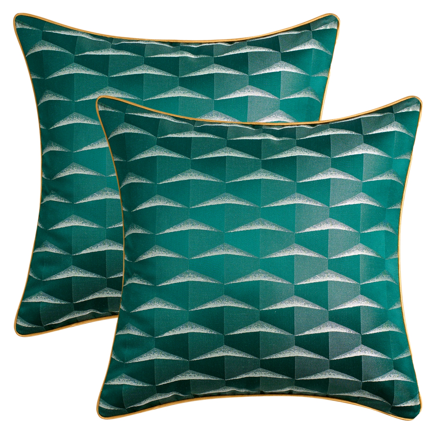 Unique Bargains - 2pcs Satin Throw Pillow 3D Geometric Textured Luxury Decorative Throw Pillow Co...