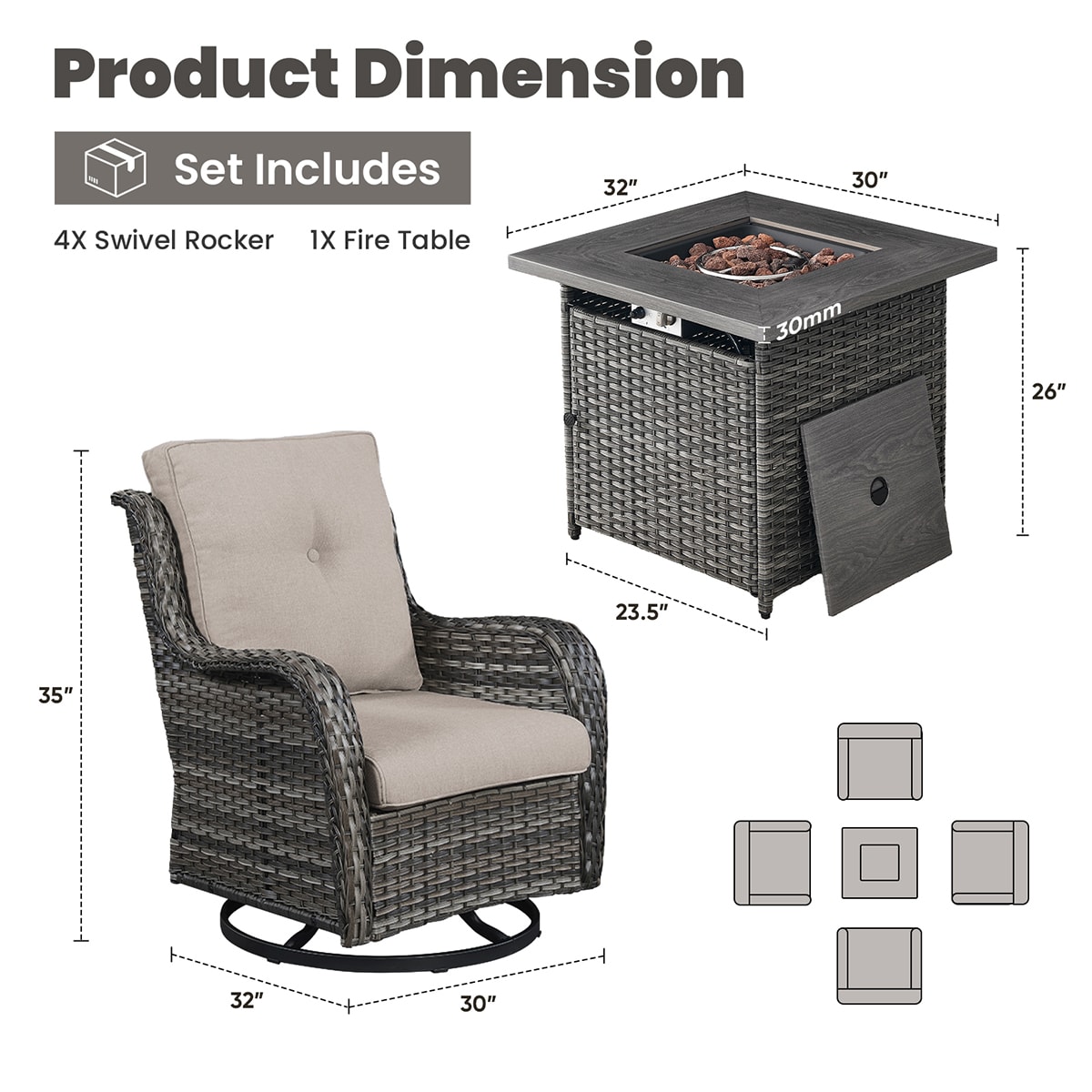 Rilyson FS099024X2-3 Patio-Conversation-Sets - View #12