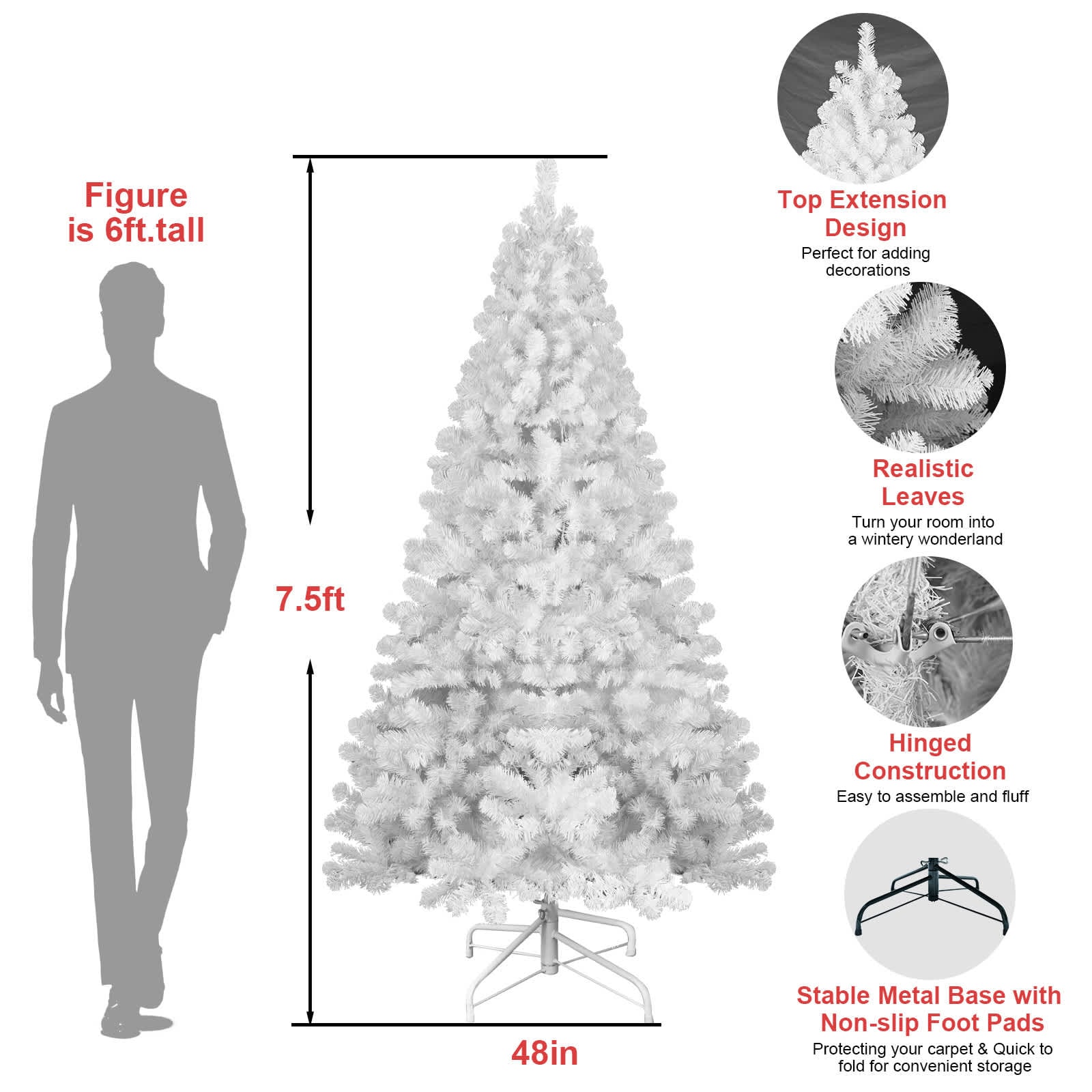 VERYKE LL-CST067 Artificial-Christmas-Trees - View #6