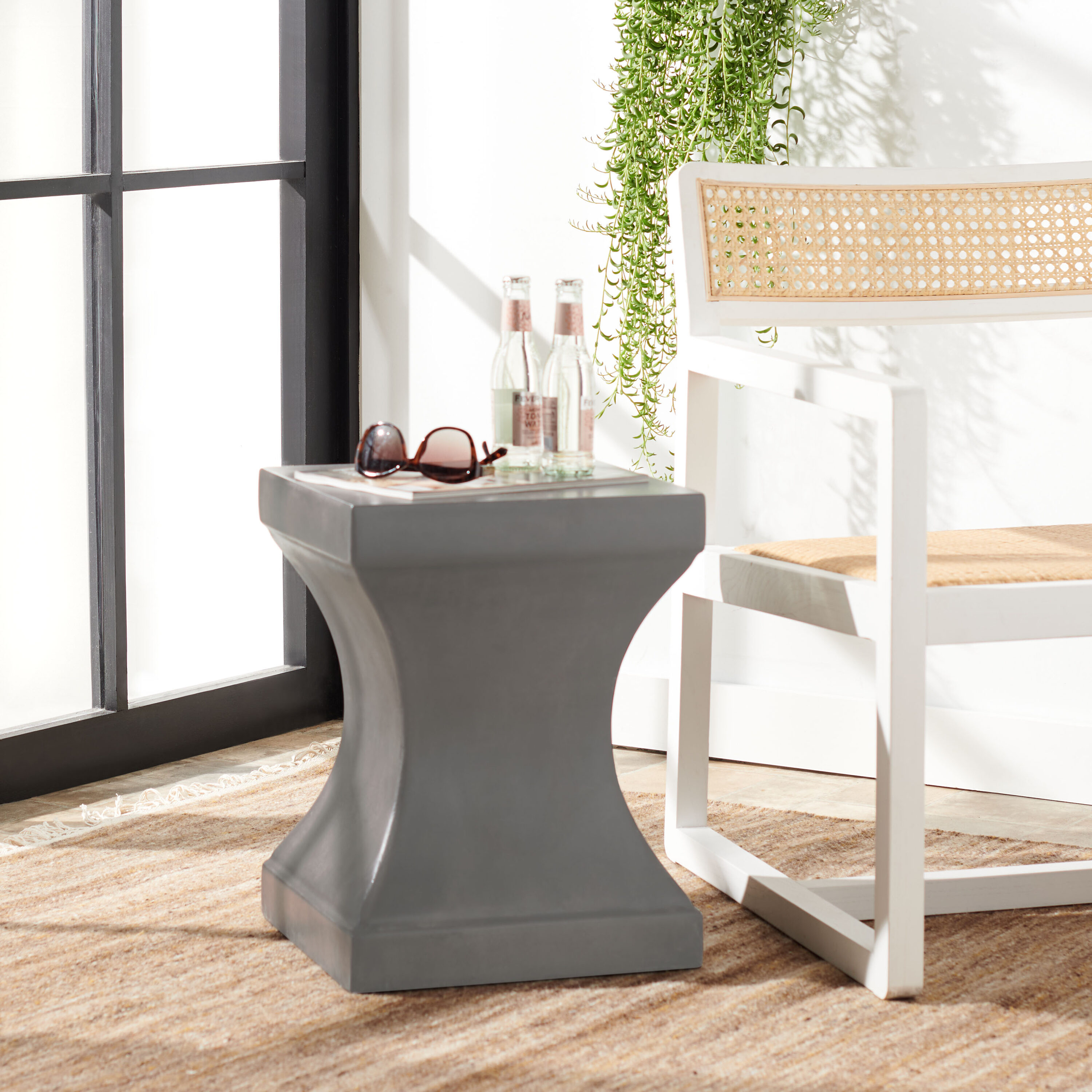 Curby Dark Gray Concrete Indoor/Outdoor Accent Table