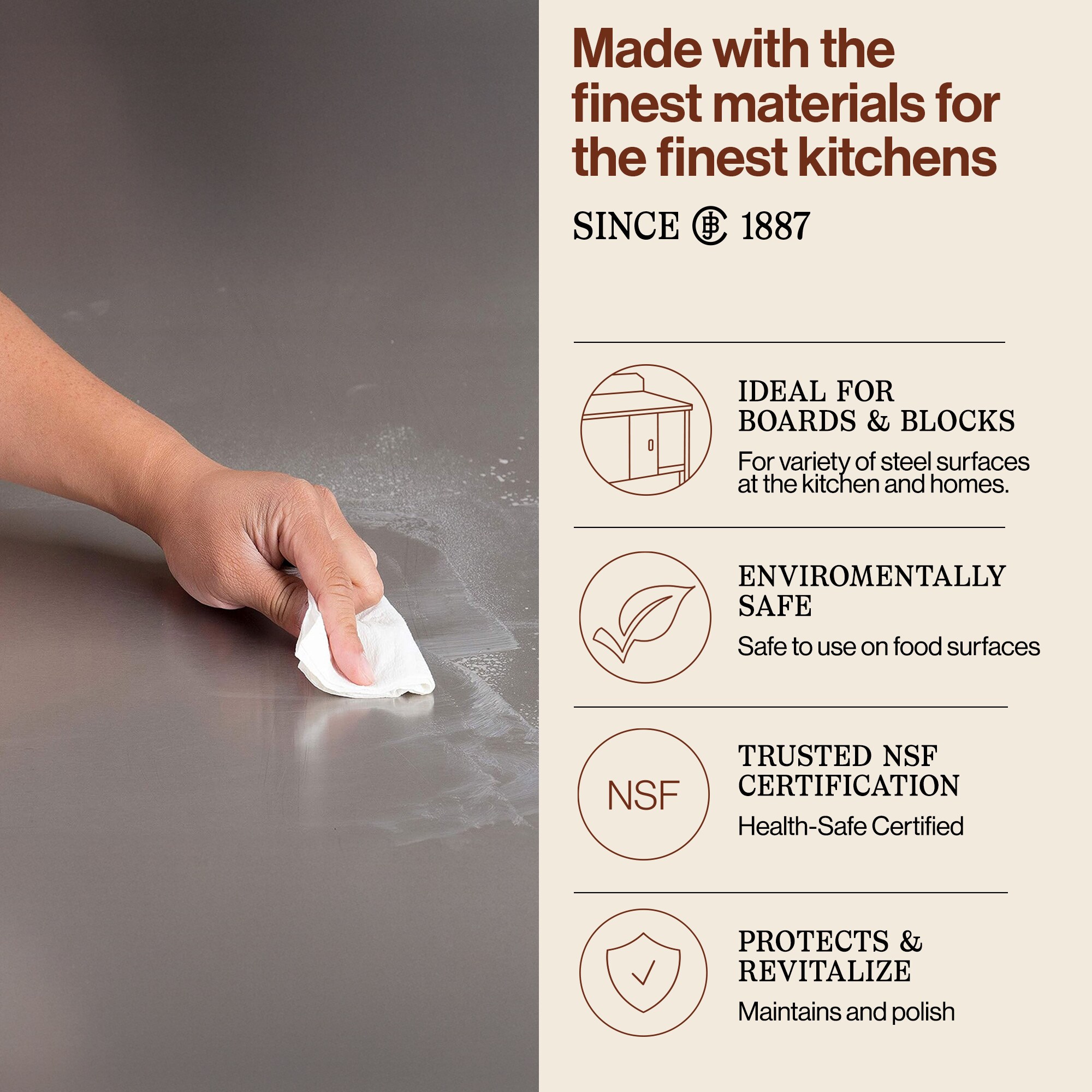 John Boos 322971 Stainless-Steel-Cleaners - View #2