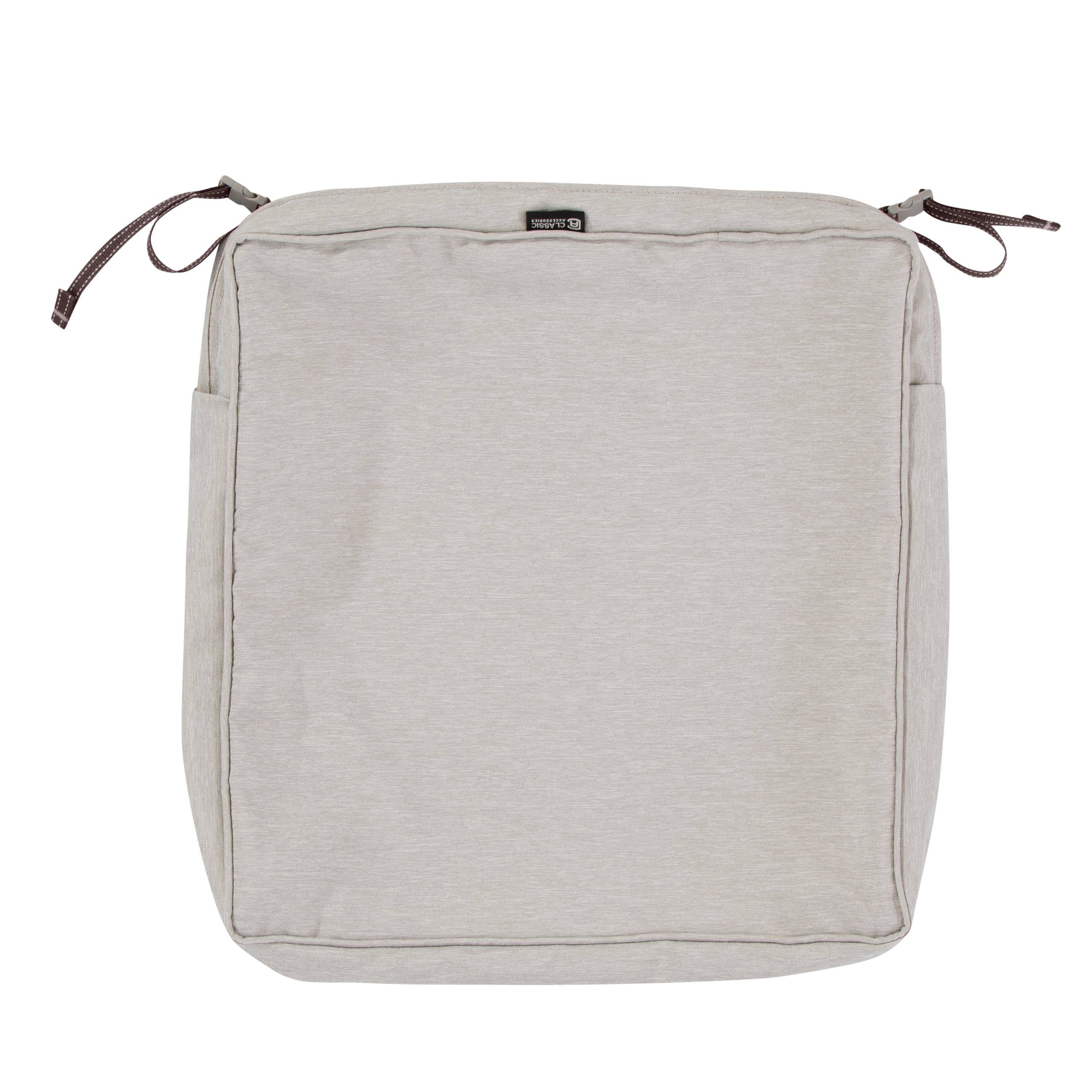 Classic Accessories 60-071-011001-RT Montlake 21-in x 21-in Heather grey Patio chair cushion