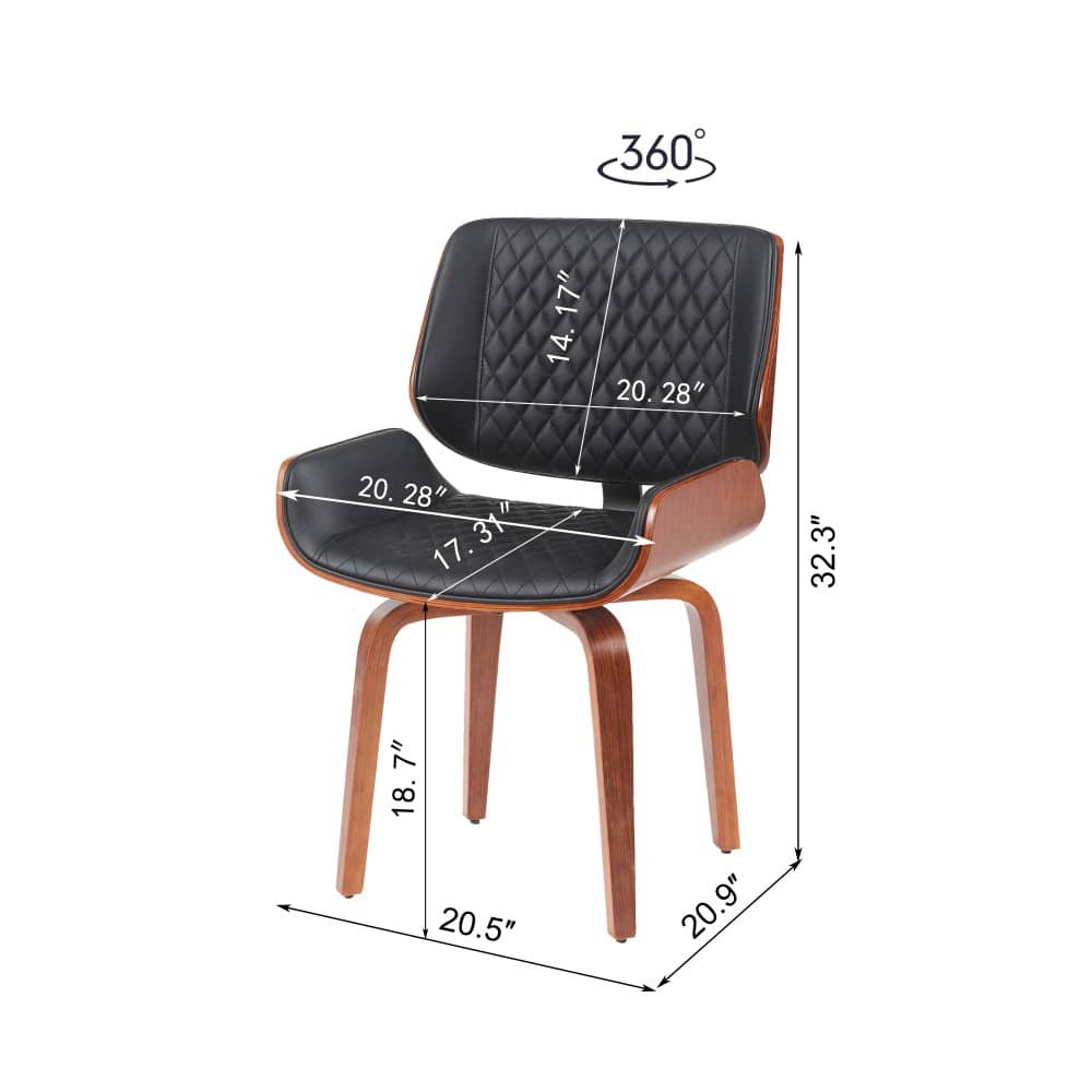 Coolbibila PAIGE-DINING-BLACK Dining-Chairs - View #3