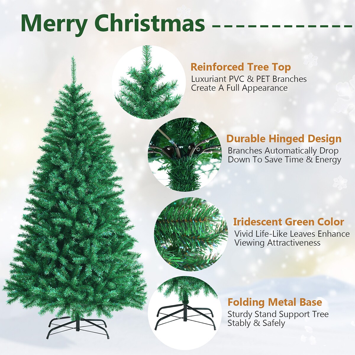 WELLFOR CM-HJY-23608 Artificial-Christmas-Trees - View #4