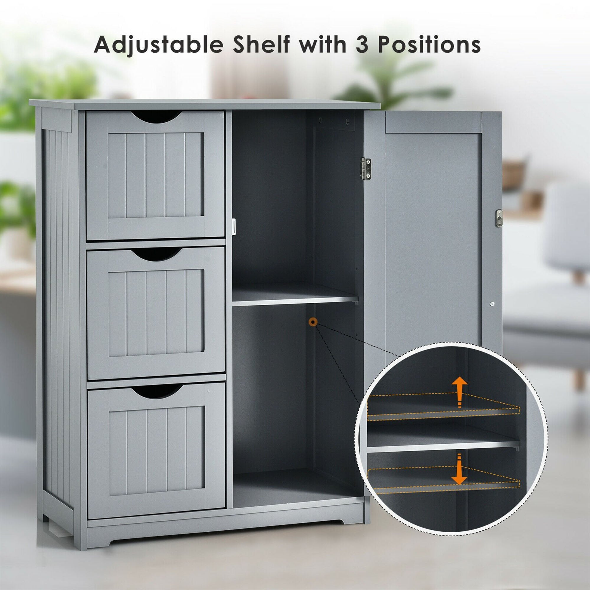 WELLFOR OUJ66236GR Linen-Cabinets - View #6