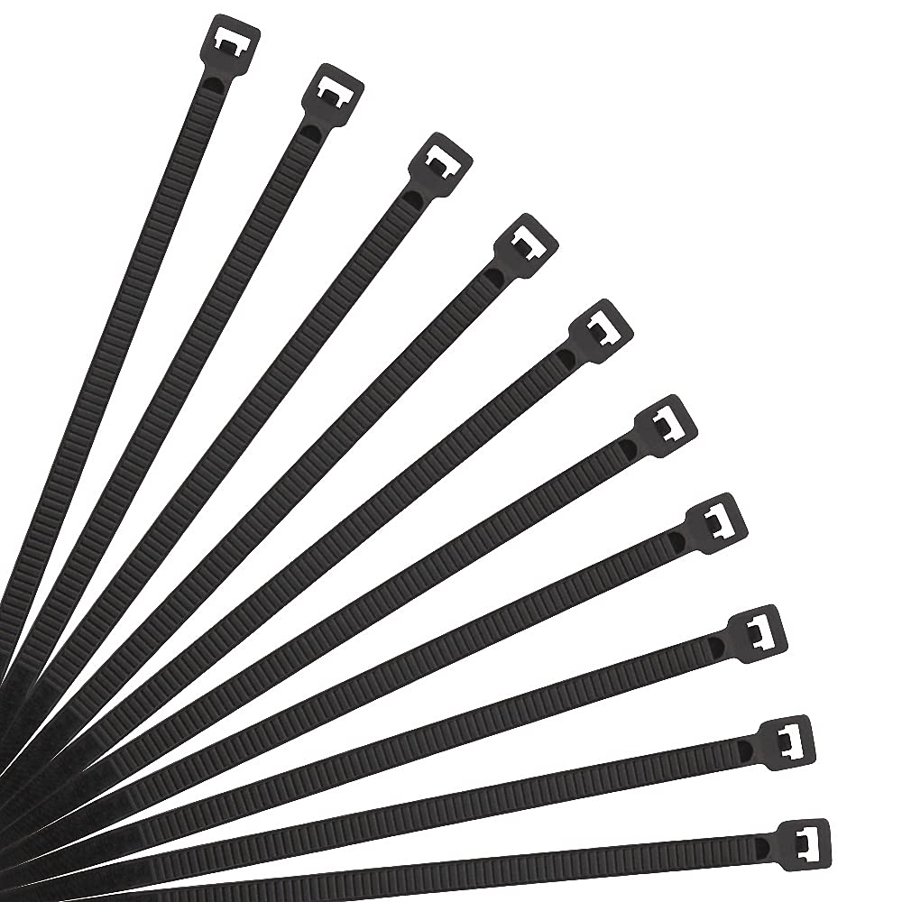 Afoxsos 10 Inch Cable Zip Ties 500 Pack Heavy Duty Self Locking Nylon Wire Ties for Indoor and Outdoor Use Black durable home and garden #LAF0815FA0927