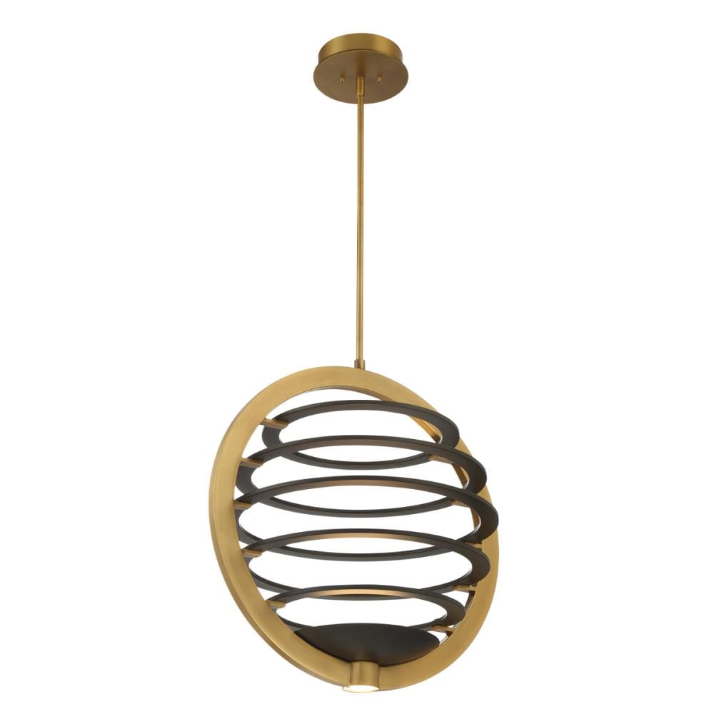 Eurofase 38152-016 Ombra 1 -Light Brass Transitional Integrated LED For Use in Dining Rooms, Foyers, Kitchens, Living Rooms Chandelier