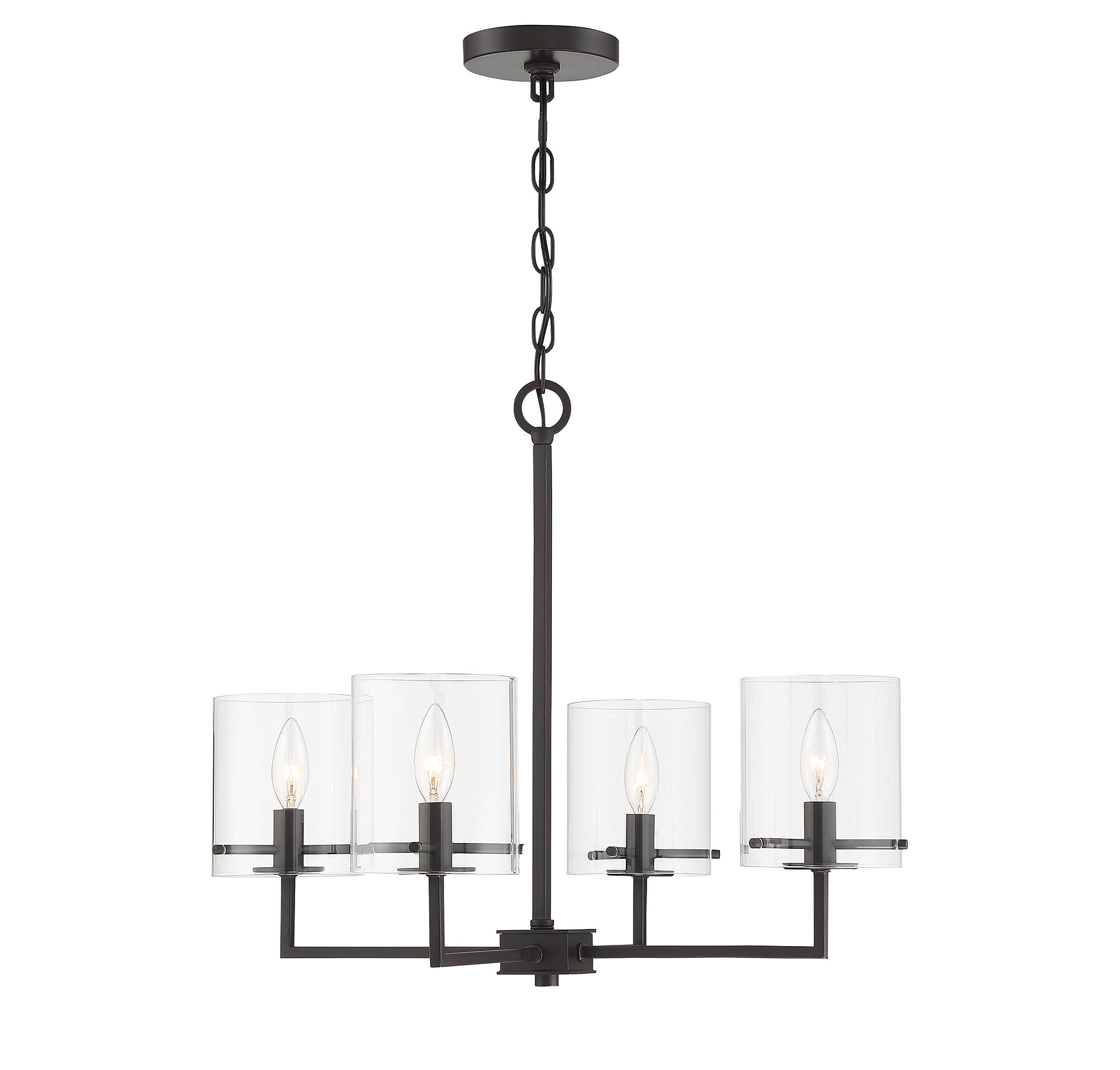 Meridian Lite Trends M10076ORB Meridian 4 -Light Brushed Bronze Modern/contemporary For Use in Bedrooms, Dining Rooms, Foyers, Kitchens, Living Rooms Chandelier
