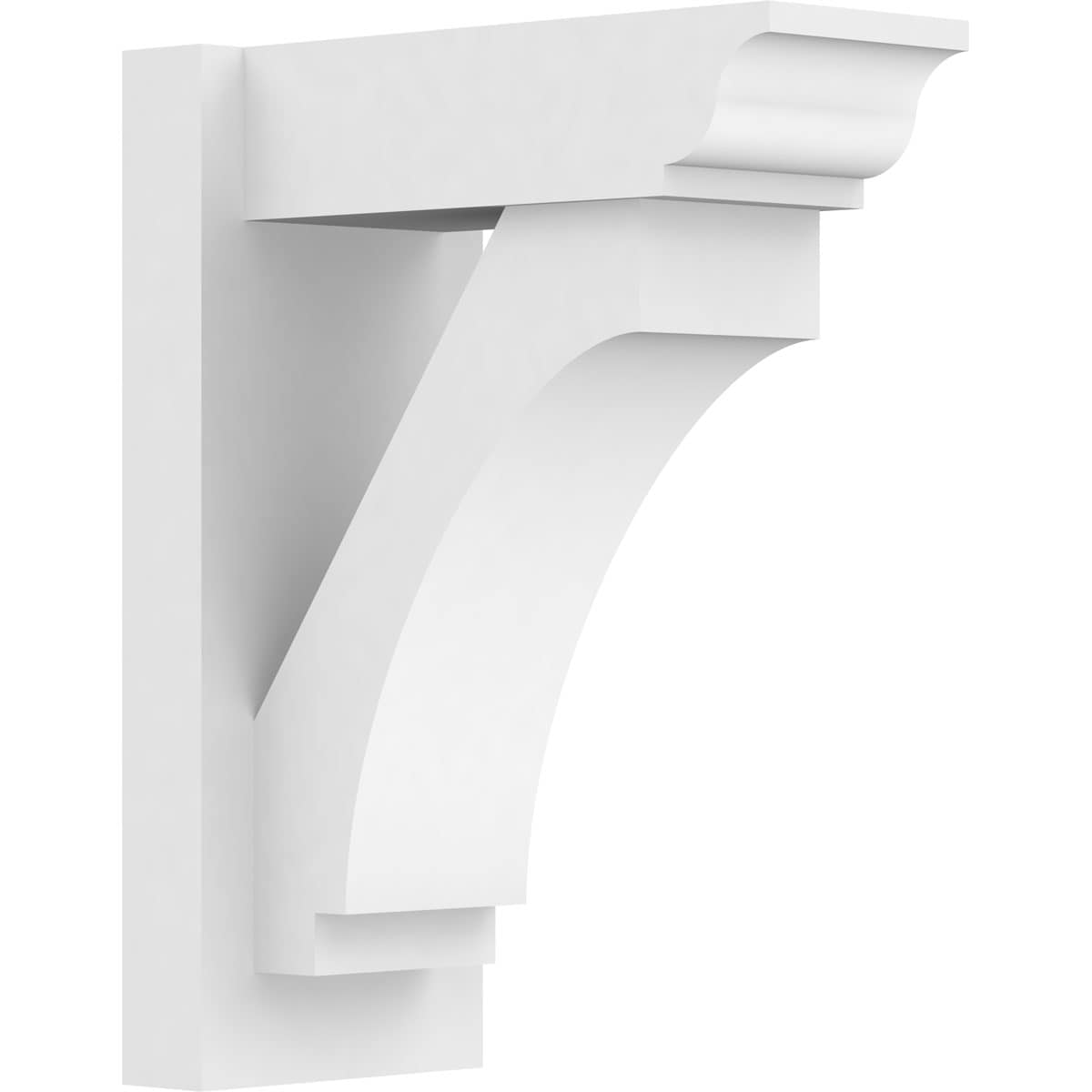 Ekena Millwork OUTP07X14X18IMP01 7-in W X 14-in D X 18-in H Imperial Architectural Grade PVC Outlooker with Traditional Ends