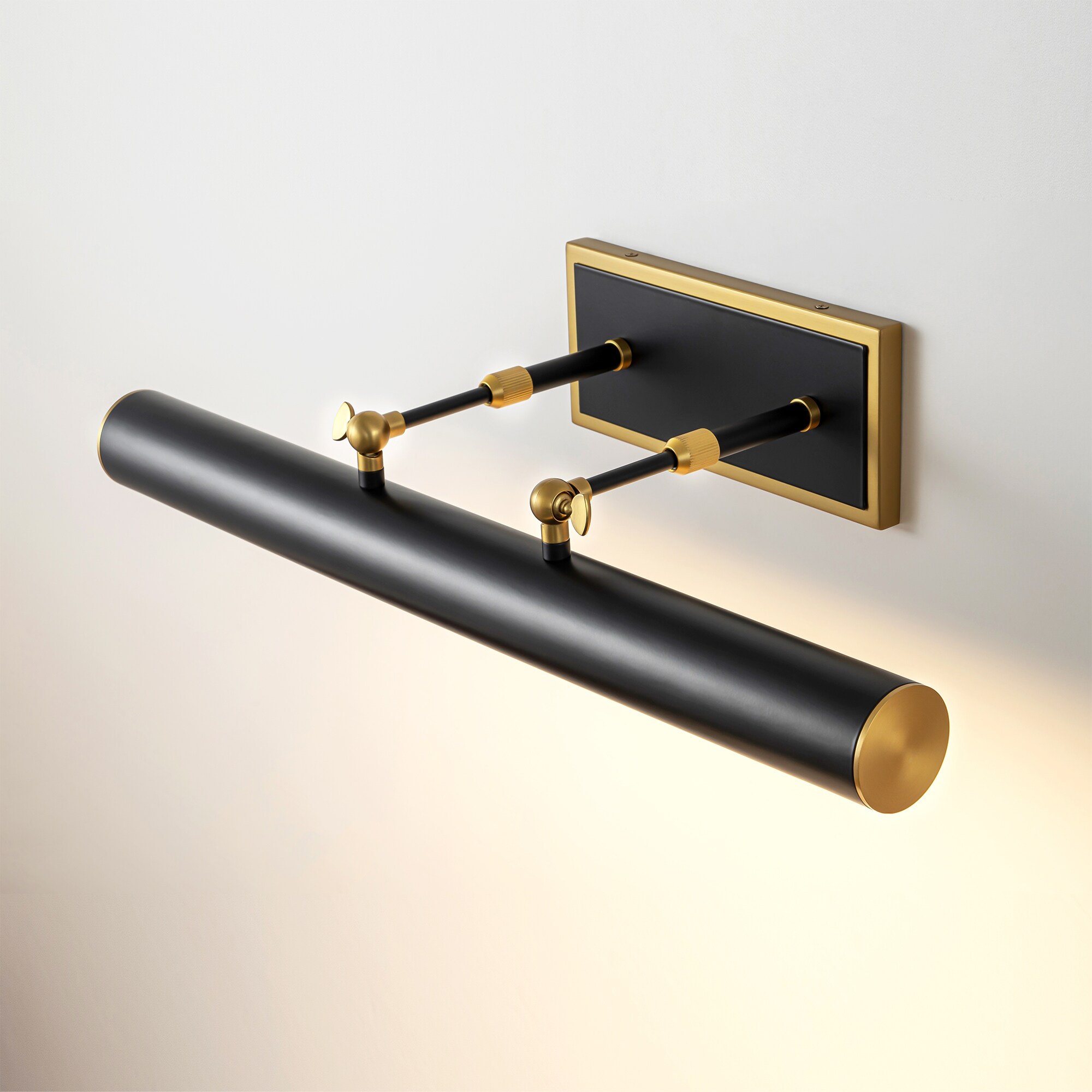 Rennnsan WS810147618 Anton 23.81-in 1 -Light Matte Black Integrated LED Mid-century Vanity light bar