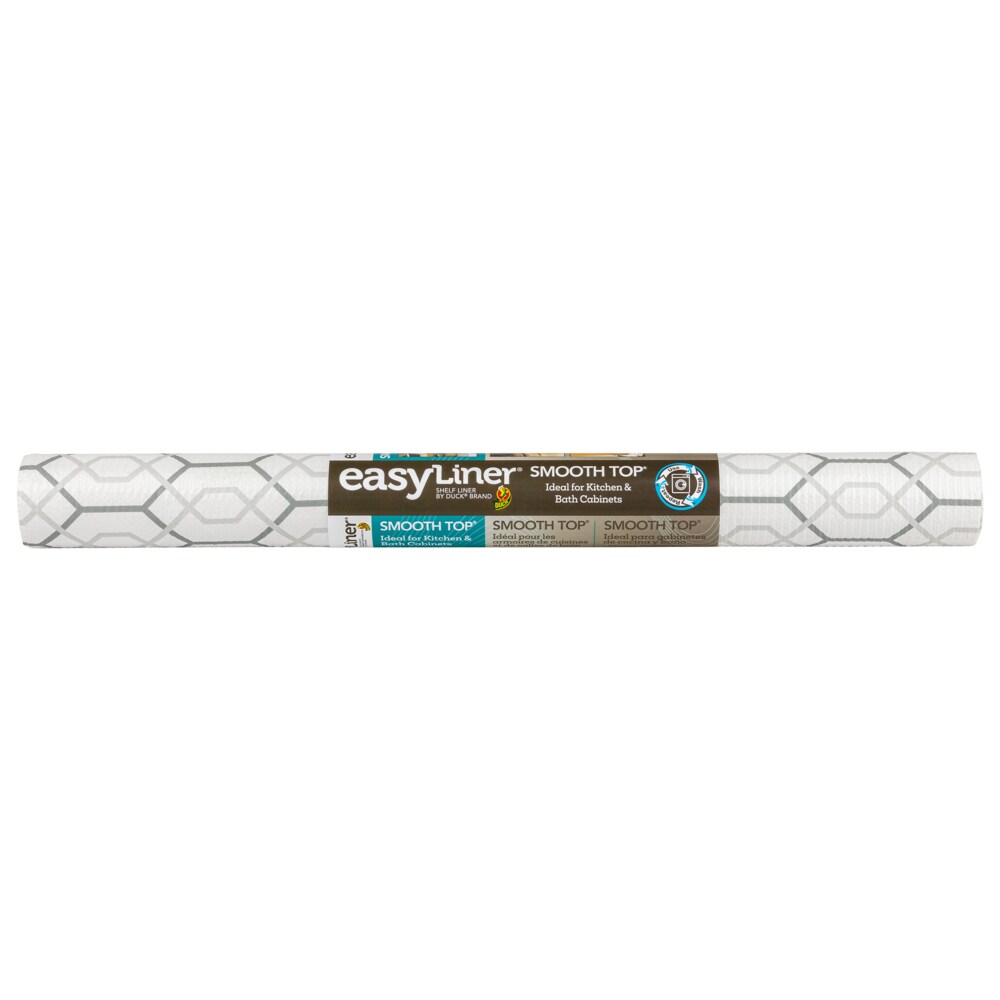 Duck Smooth Top EasyLiner 20-in x 6-ft Grey Gate Shelf Liner in