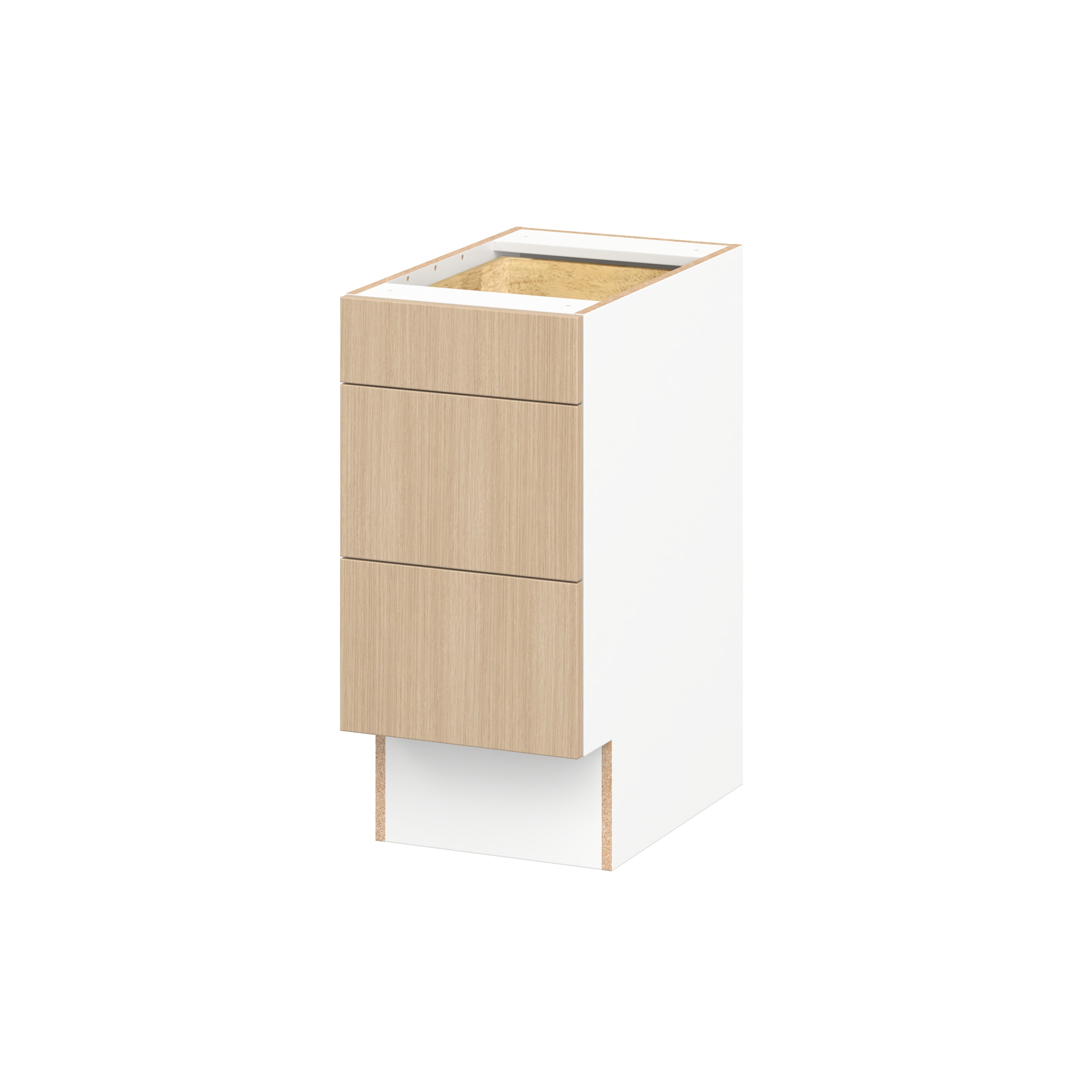 Hugo&Borg Winston 15-in W x 32.5-in H x 24.5-in D Mojavi Oak Laminate Drawer Base Fully Assembled Cabinet Flat Panel Slab
