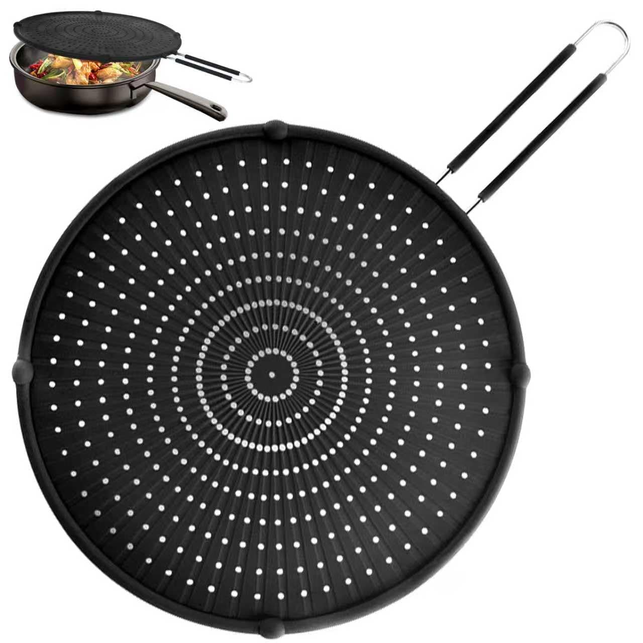 DHMHD  Silicone Splatter Screen for Frying Pan 13inch Grease Splatter Guard Heat Resistant and Dishwasher Safe durable home and garden accessory