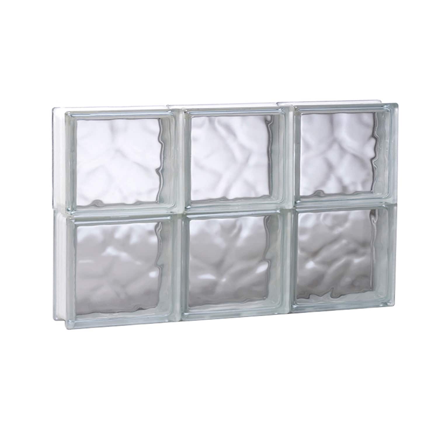 REDI2SET S2416DC Wavy Glass 23-1/4-in x 15-1/2-in Frameless Replacement Glass Block Window