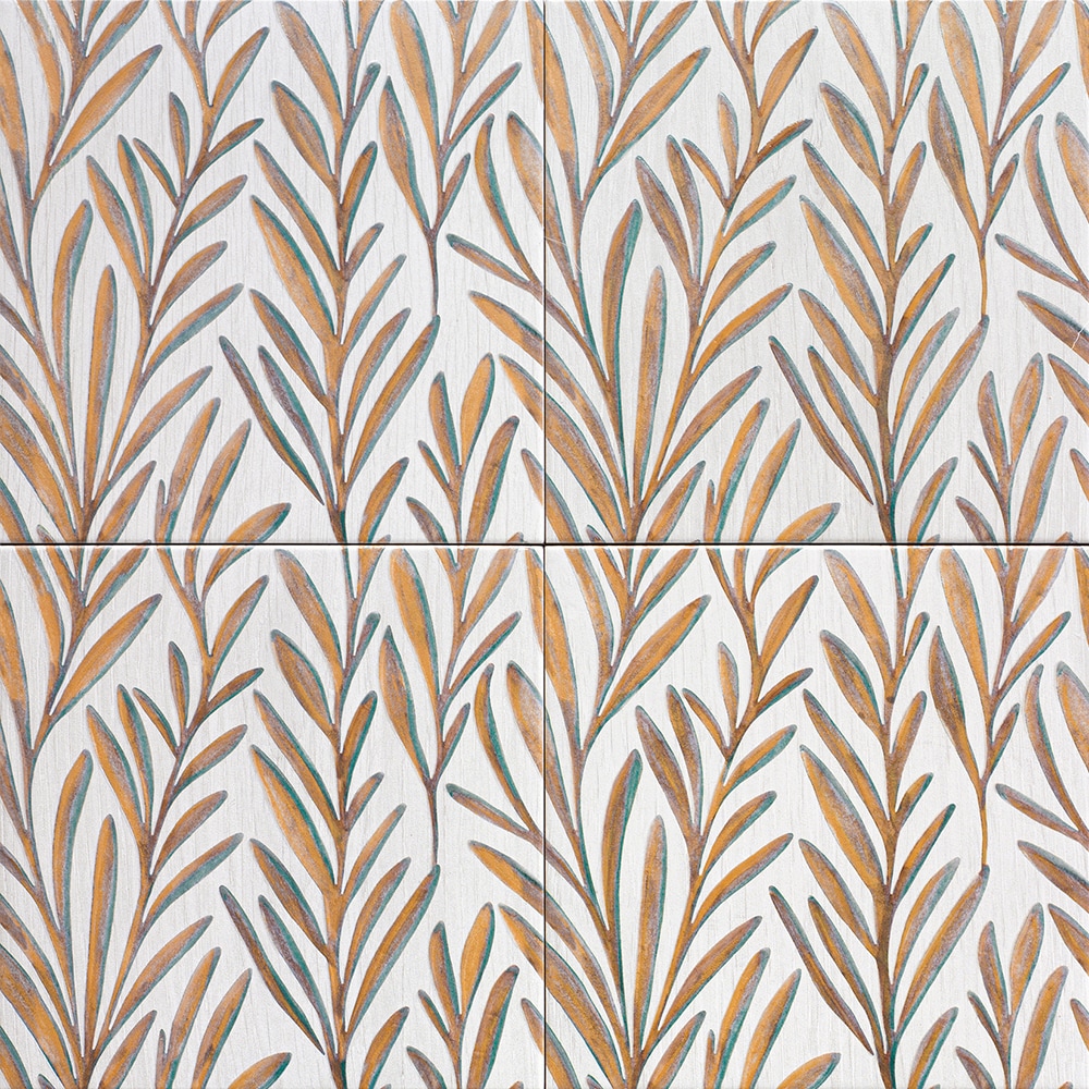 The Tile Life Botanical Cotto 8-in x 8-in Matte Porcelain Patterned Floor and Wall Tile ( 10.76-sq ft / Carton )