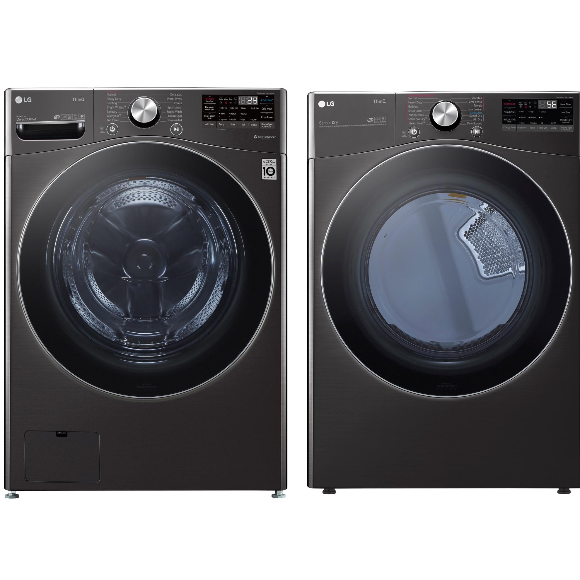 LG  TurboWash 360 Extra Large High Efficiency Stackable Steam Cycle Front-Load Washer + Steam Cycle Vented Electric Dryer