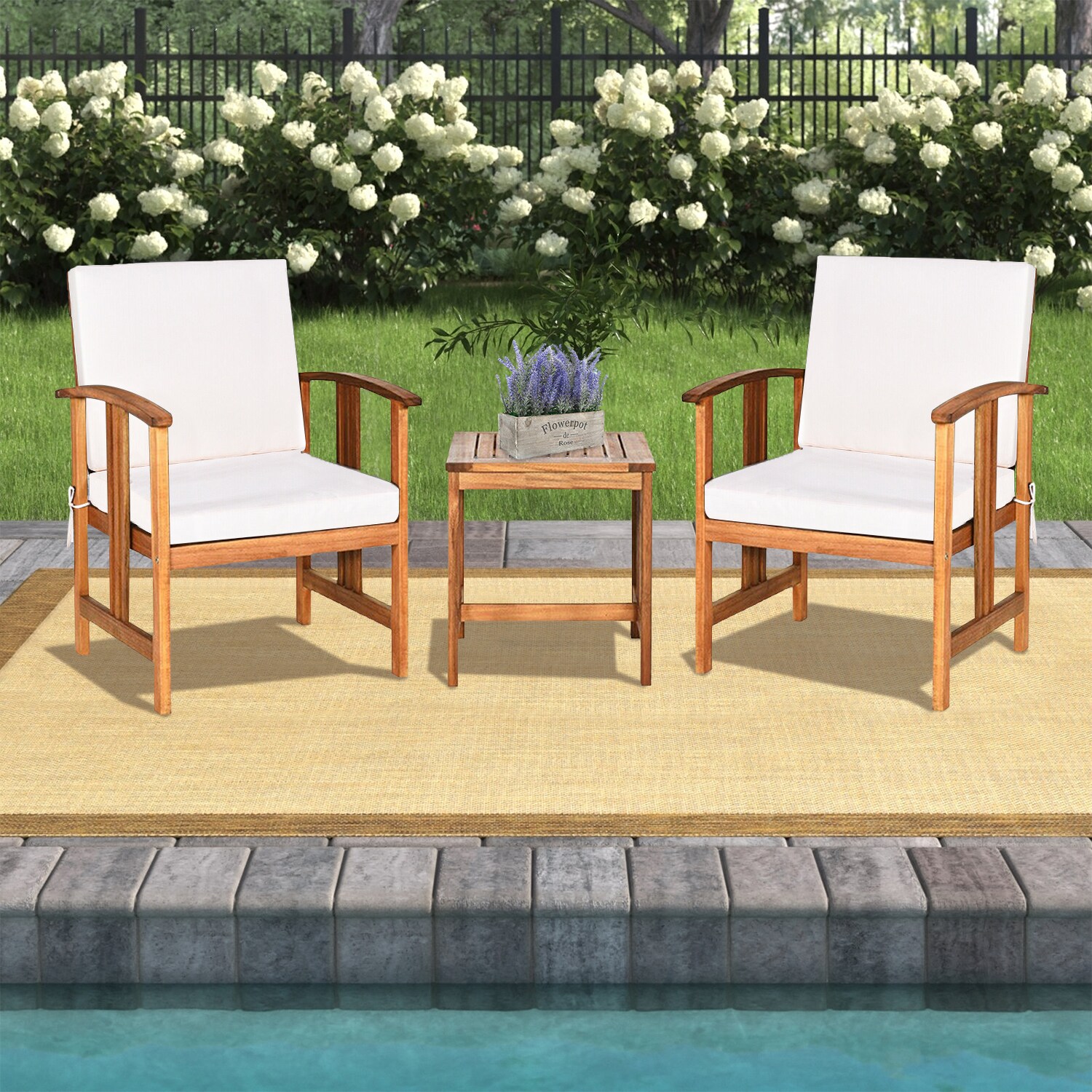 WELLFOR OUJ63885WH Patio-Conversation-Sets - View #7