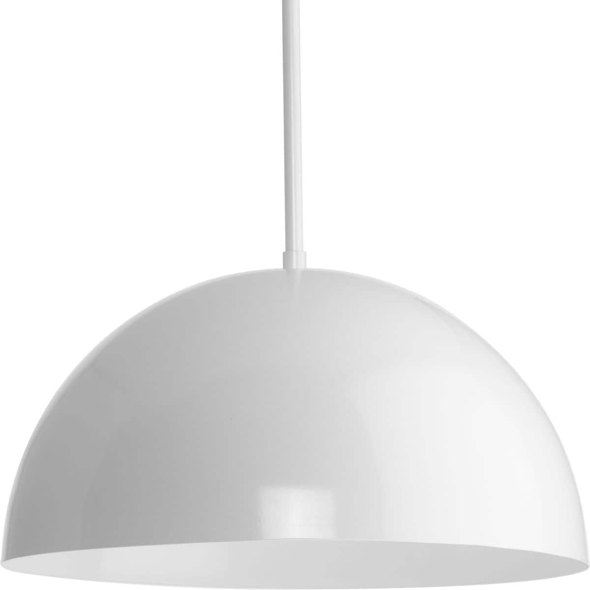 Progress Lighting P500379-030 Perimeter White Modern/contemporary Dome Medium Hanging Pendant light