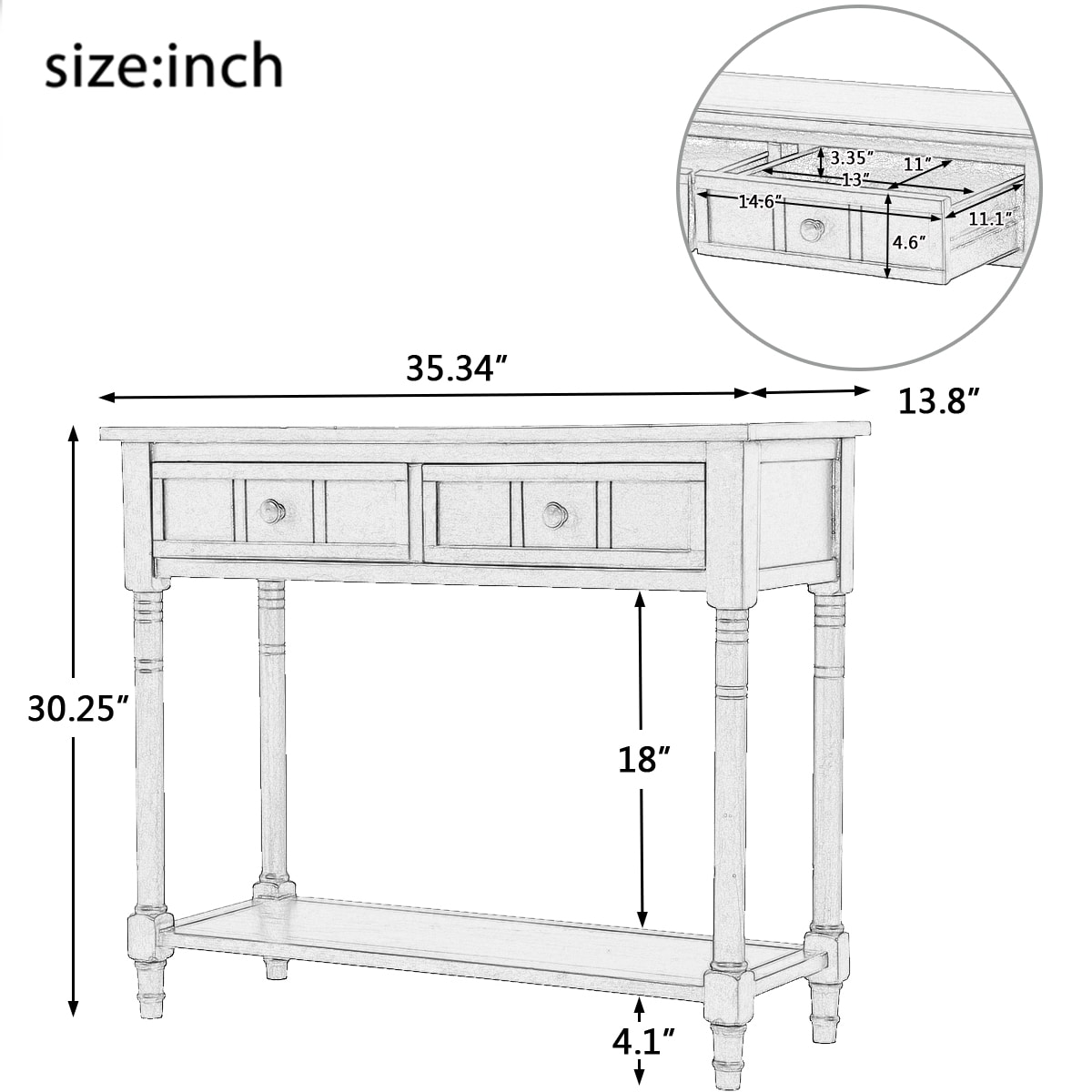 ModernLuxe WF191267AAE Console-Sofa-Tables - View #2