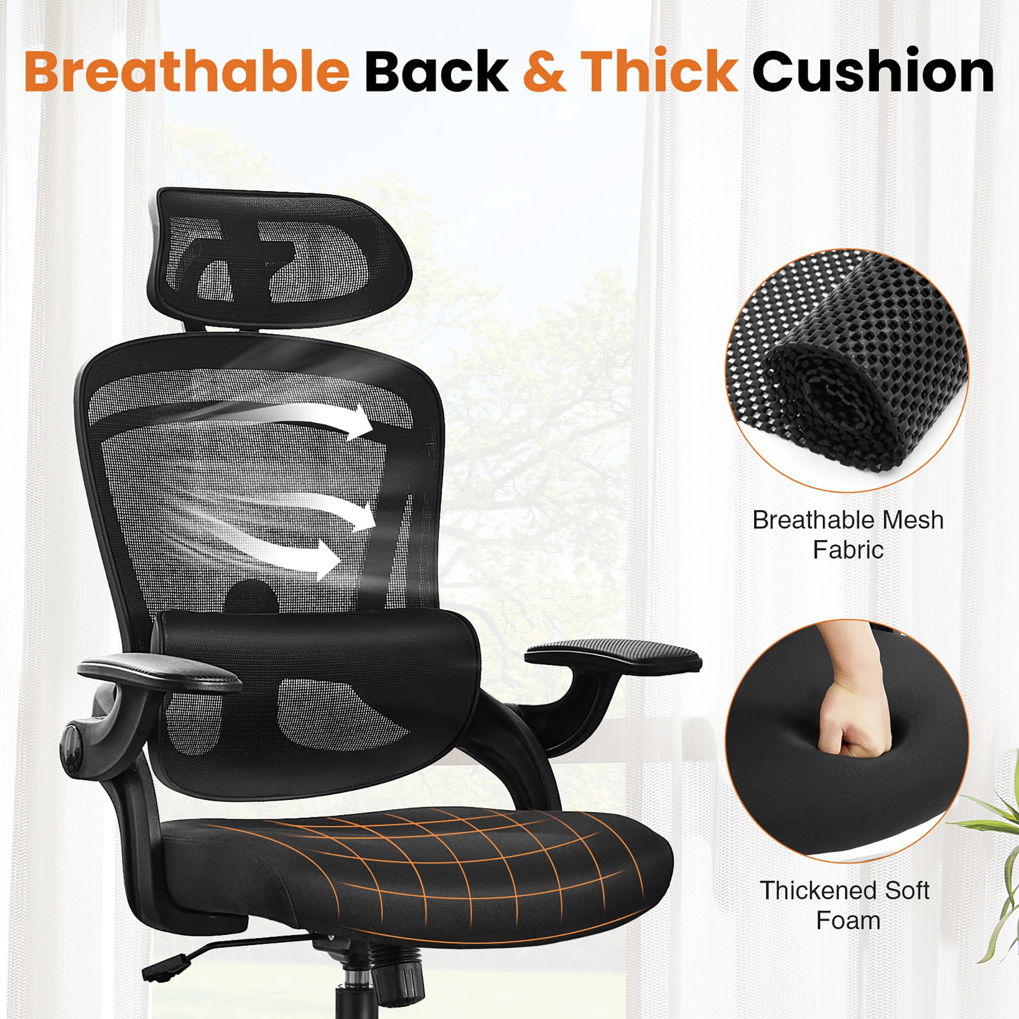GZMR WF01-GC-V6-BKWH Office-Chairs - View #7
