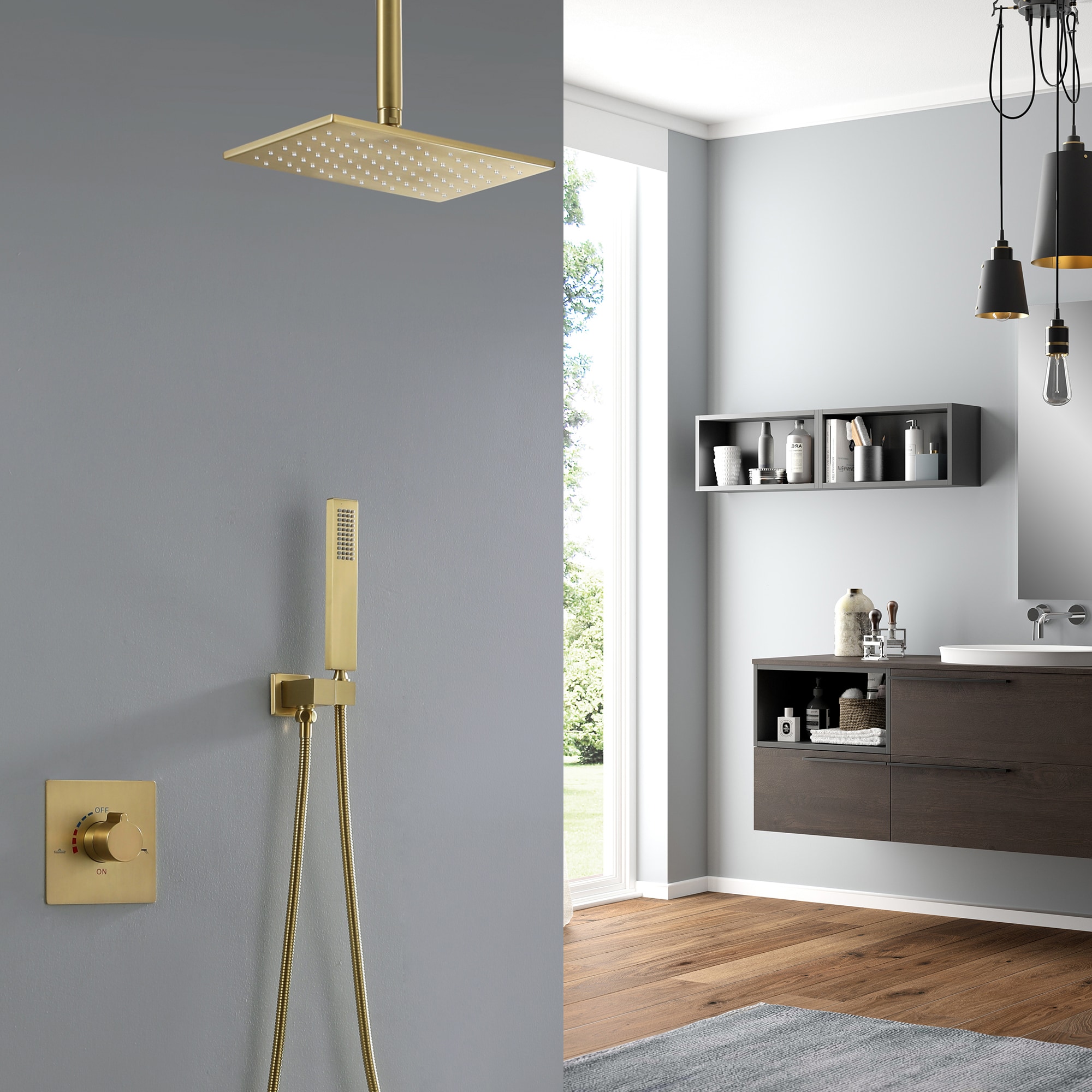 WELLFOR WB-1022 Showerhead-Bar-Panels - View #3