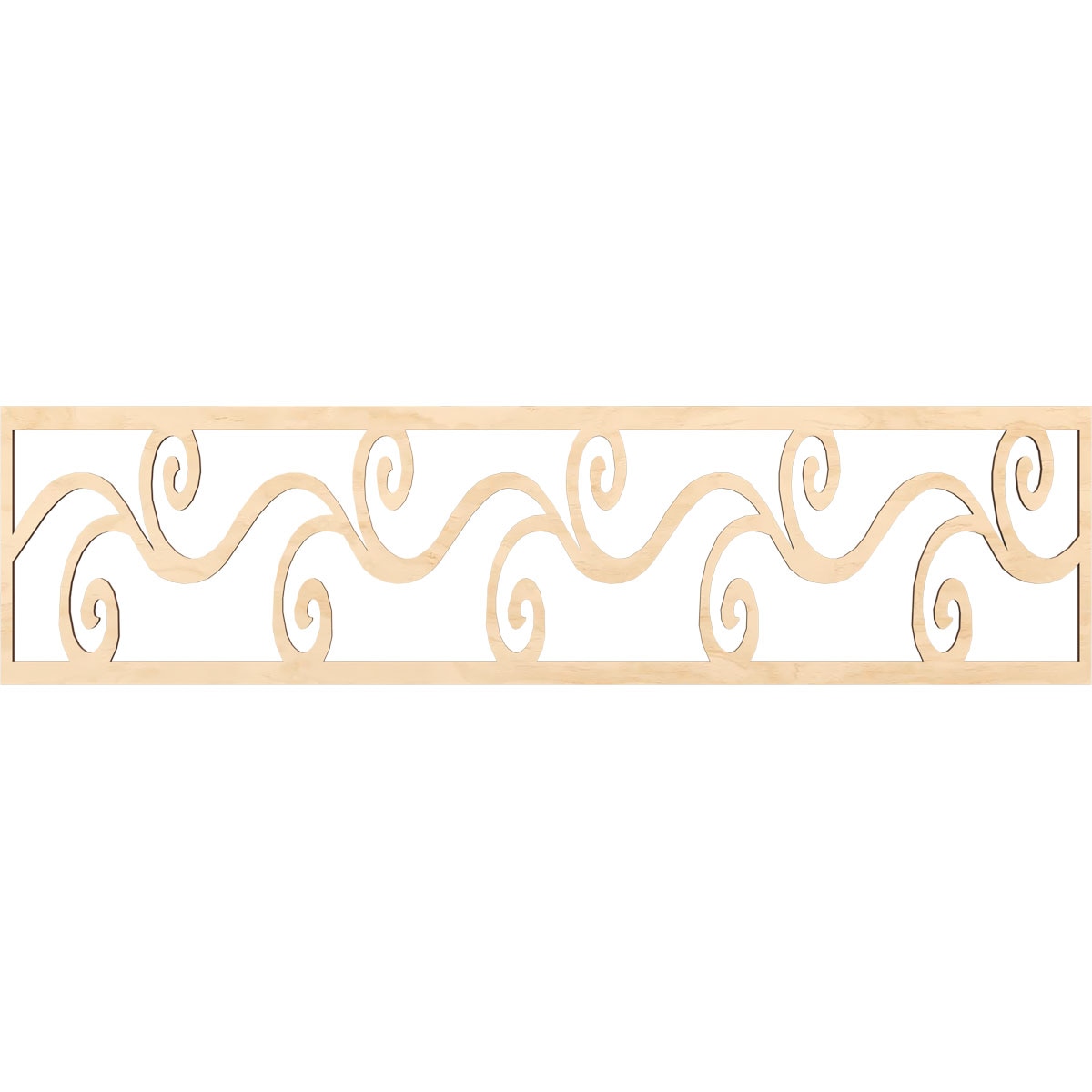 Ekena Millwork MLDA12X47TILBI Tilden Fretwork Flat Trim 12-in x 3.92-ft Birch Brown Unfinished 2156242 Pierced Wall Panel Moulding